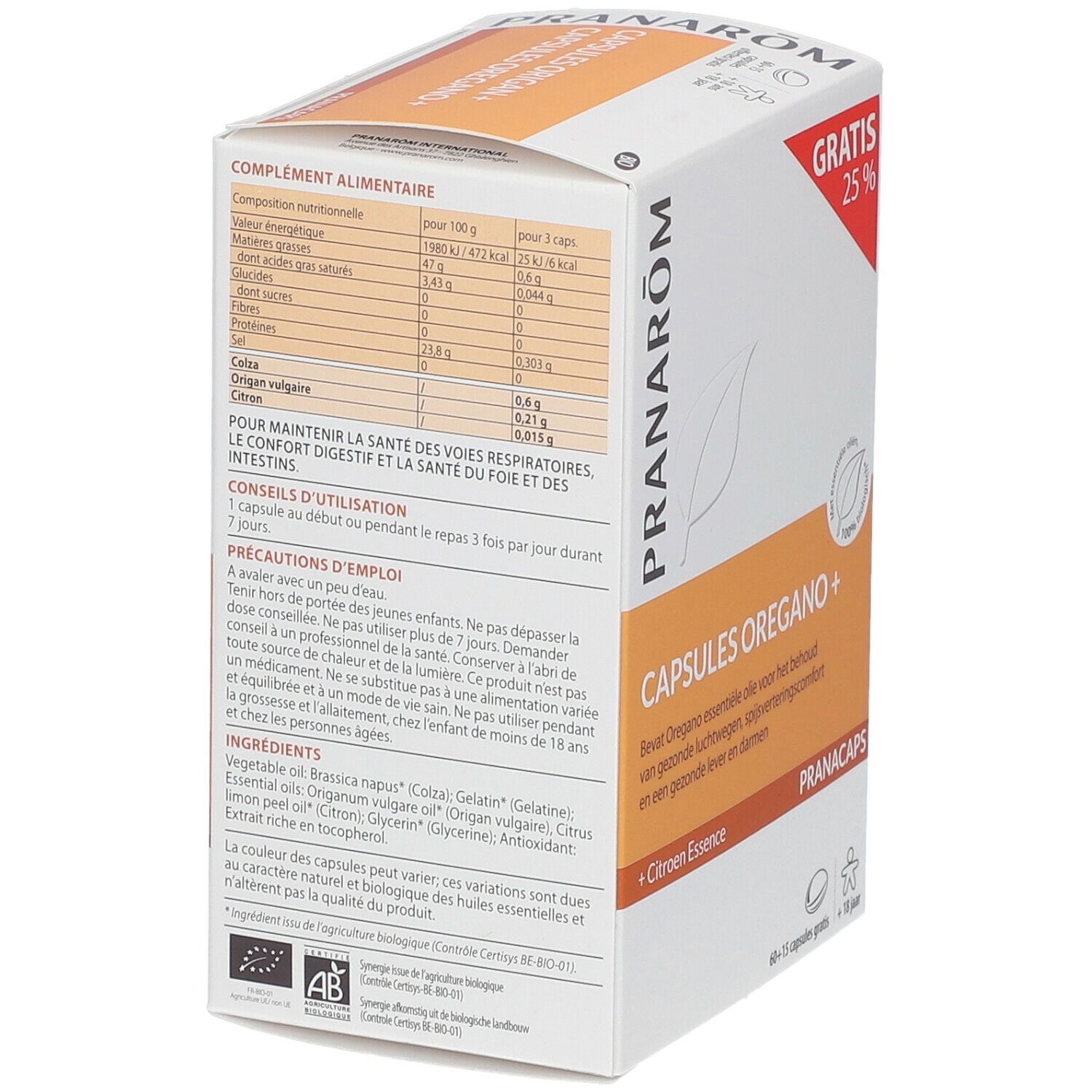 Pranarôm Pranacaps Oregano Plus Bio