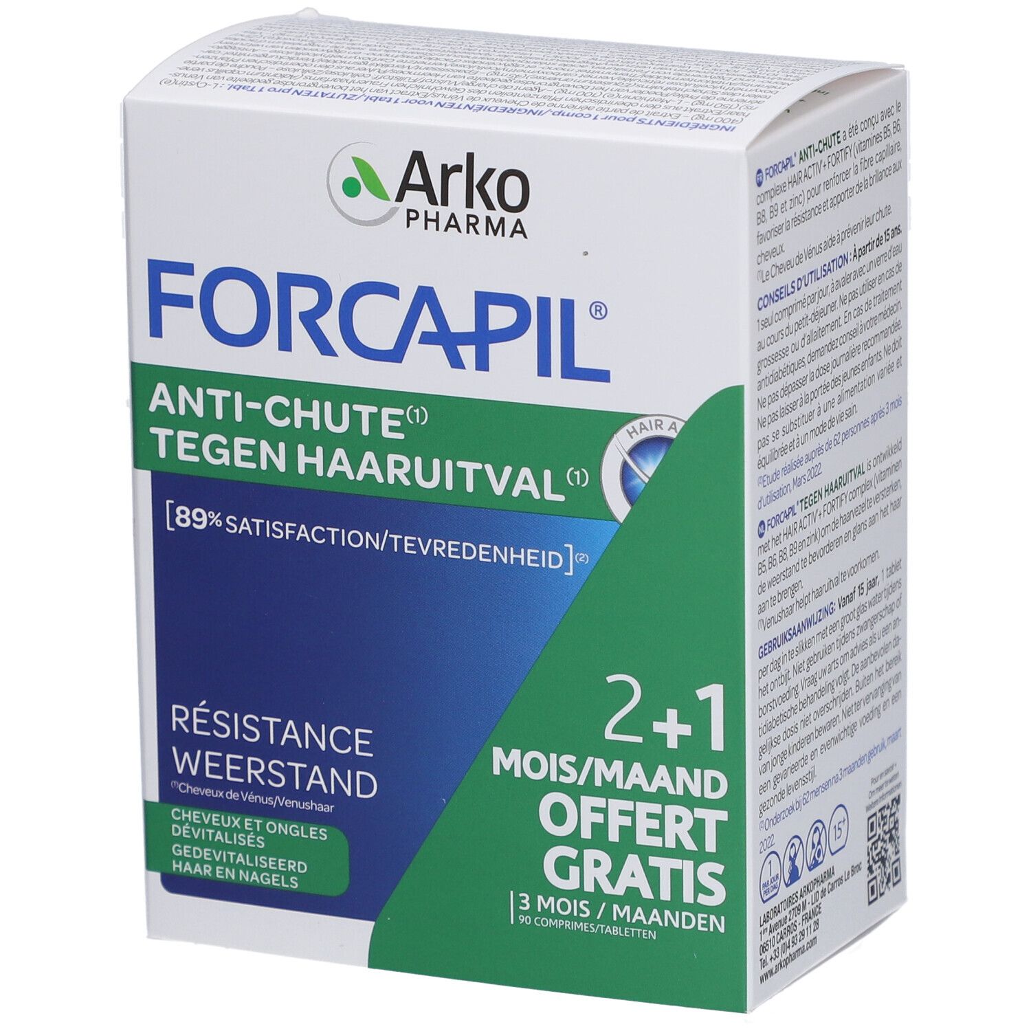 Forcapil Anti-Chute 2+1 Mois GRATUIT