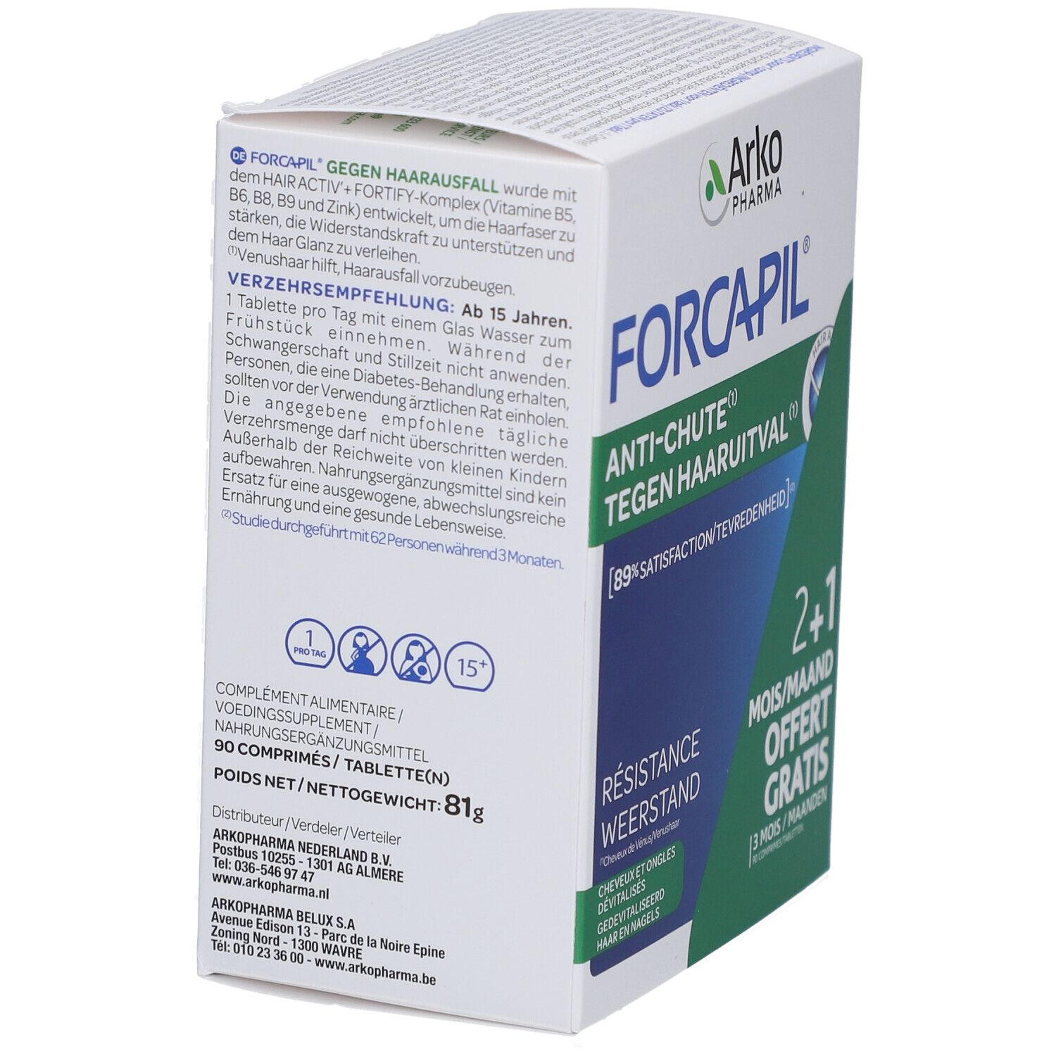 Forcapil Anti-Chute 2+1 Mois GRATUIT