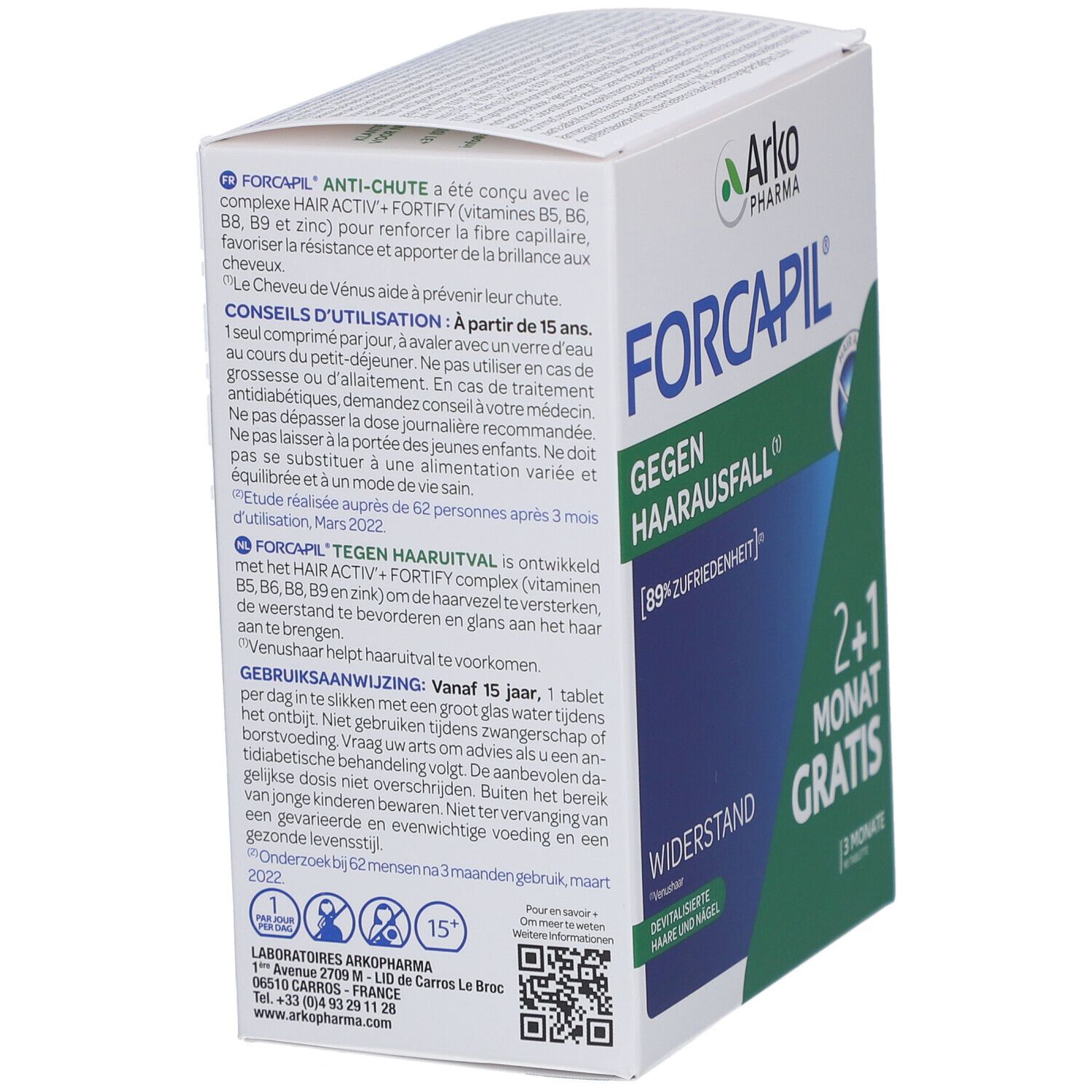 Forcapil Anti-Chute 2+1 Mois GRATUIT