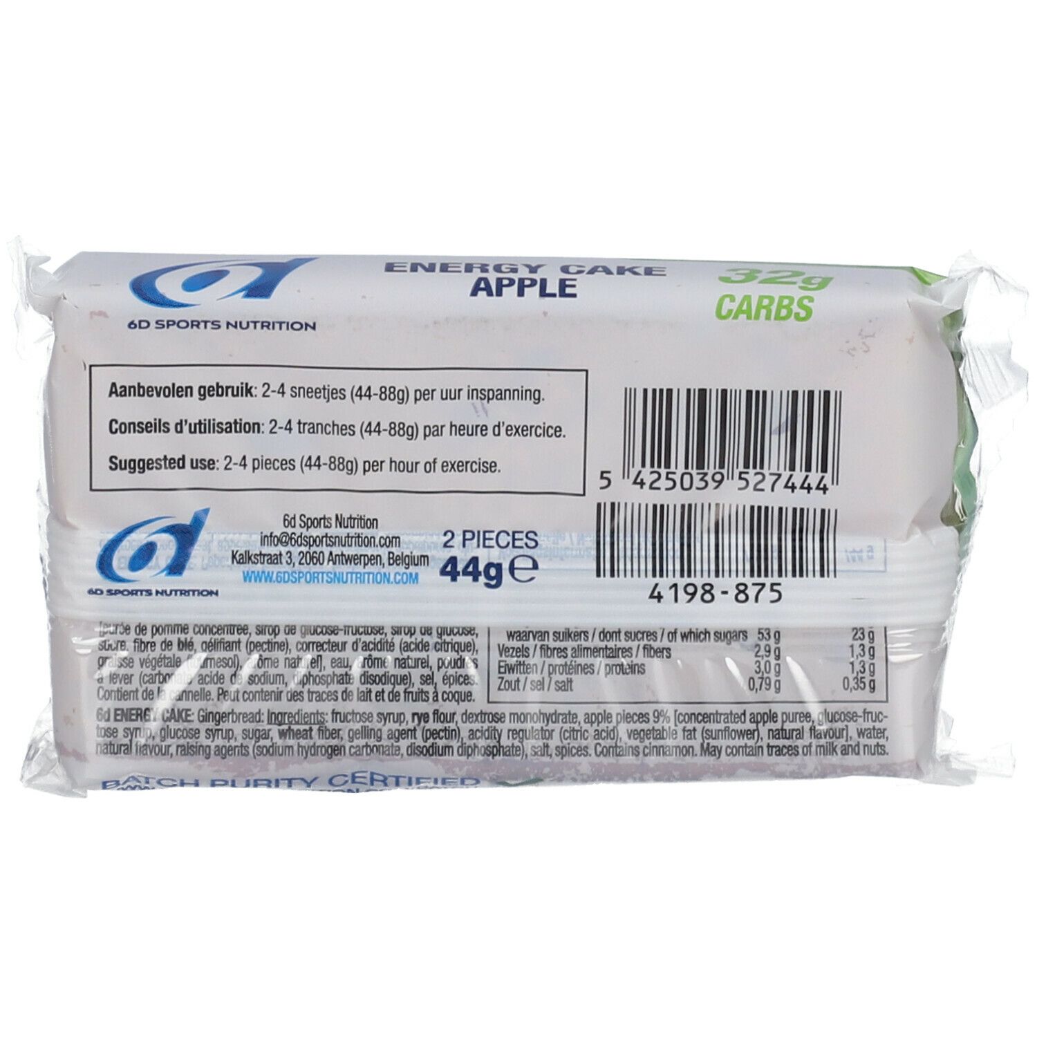 6D Sports Nutrition Energy Cake Pomme