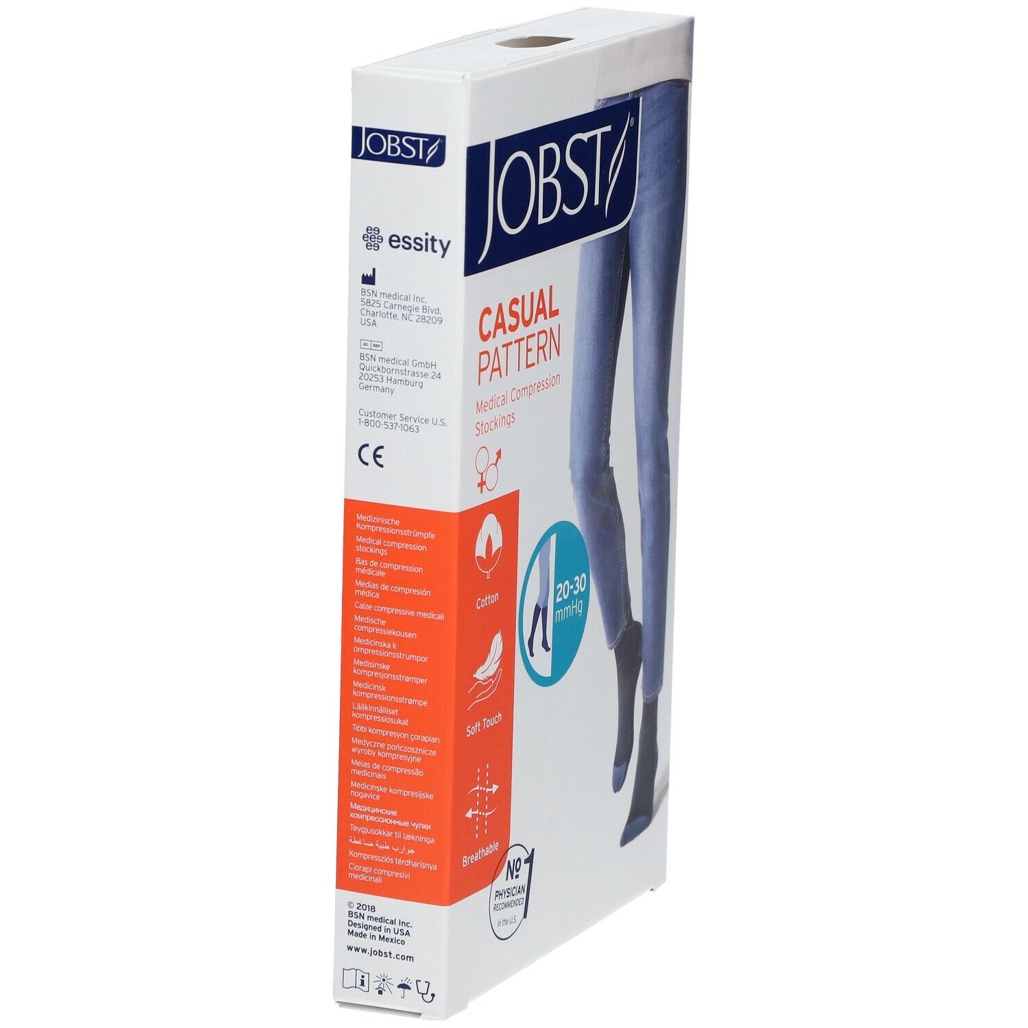 JOBST® Casual Pattern Kniekousen 20 - 30 AD Small Roze