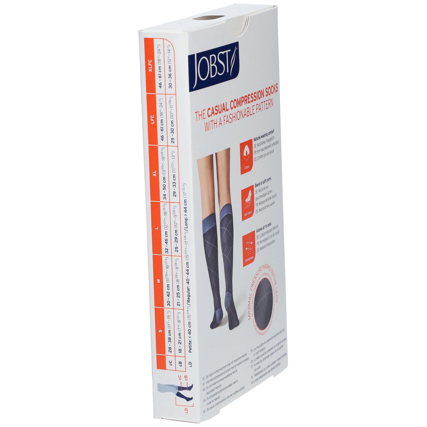 JOBST® Casual Pattern Kniekousen 20 - 30 AD Small Roze