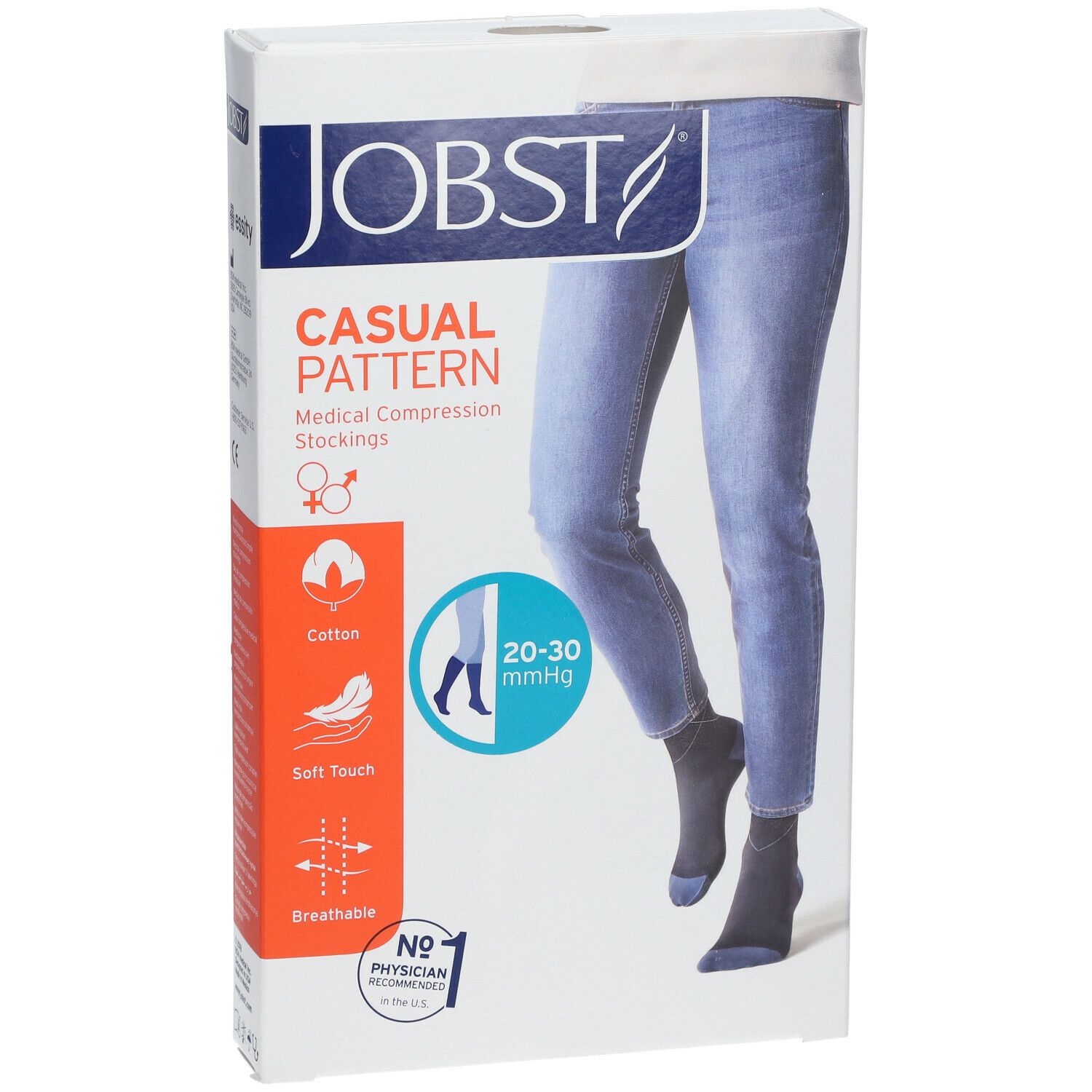 JOBST® Casual Pattern Kniekousen 20 - 30 AD Small Roze