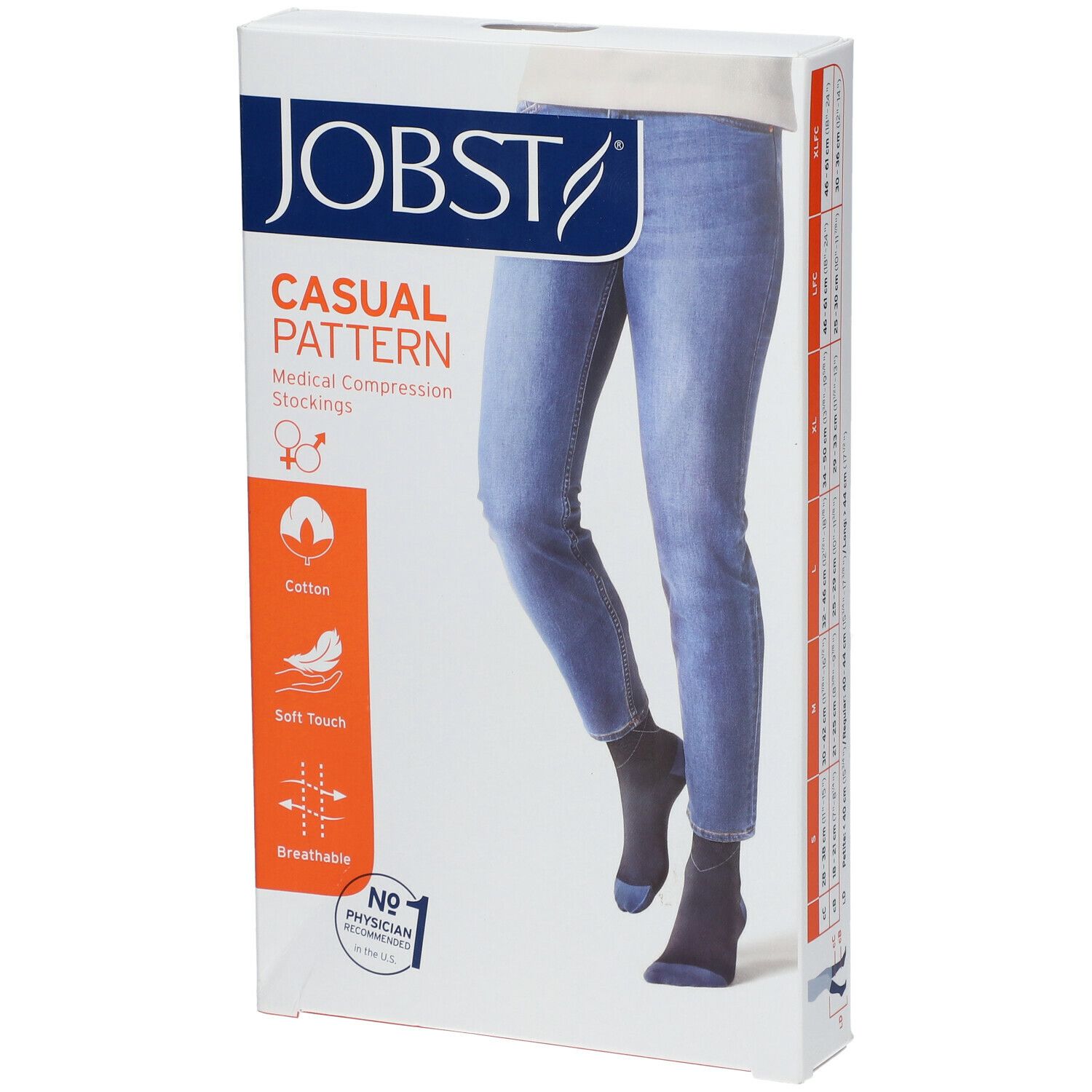 JOBST® Casual Pattern Kniekousen 20-30 AD Large Rose
