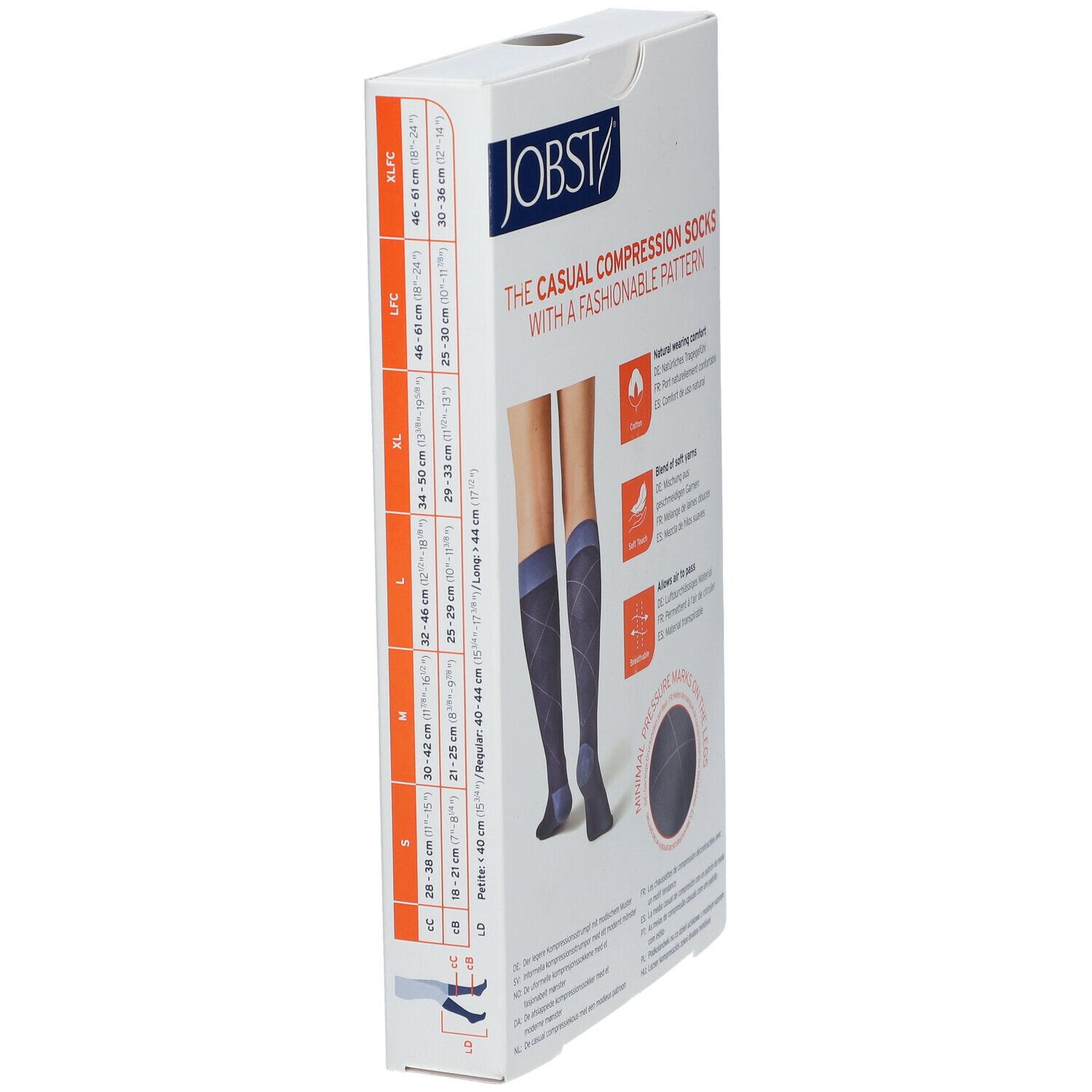 JOBST® Casual Pattern Kniekousen 20-30 AD Large Rose