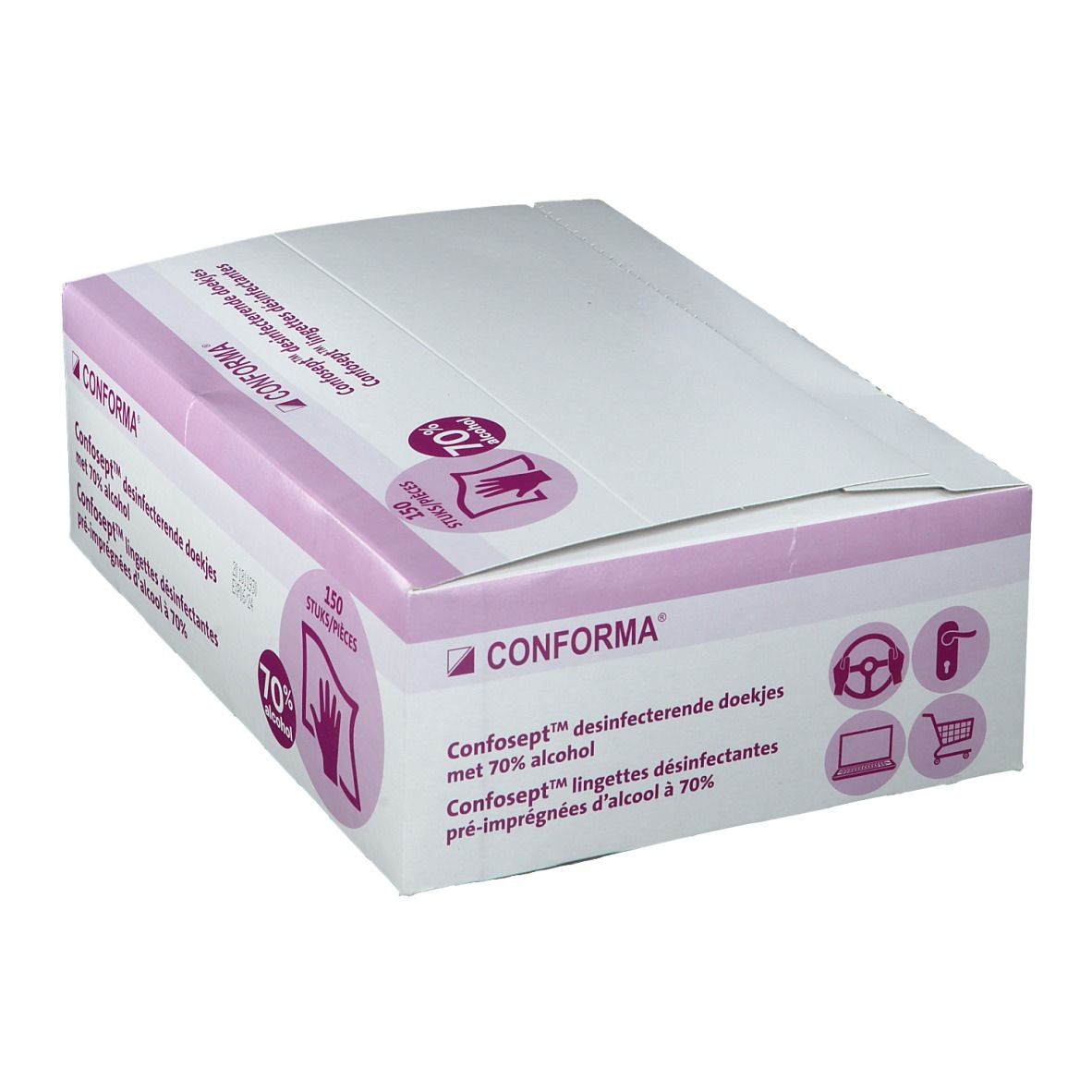 Confosept Desinfecterende Doekjes 70% Alcohol - Fagron 150st