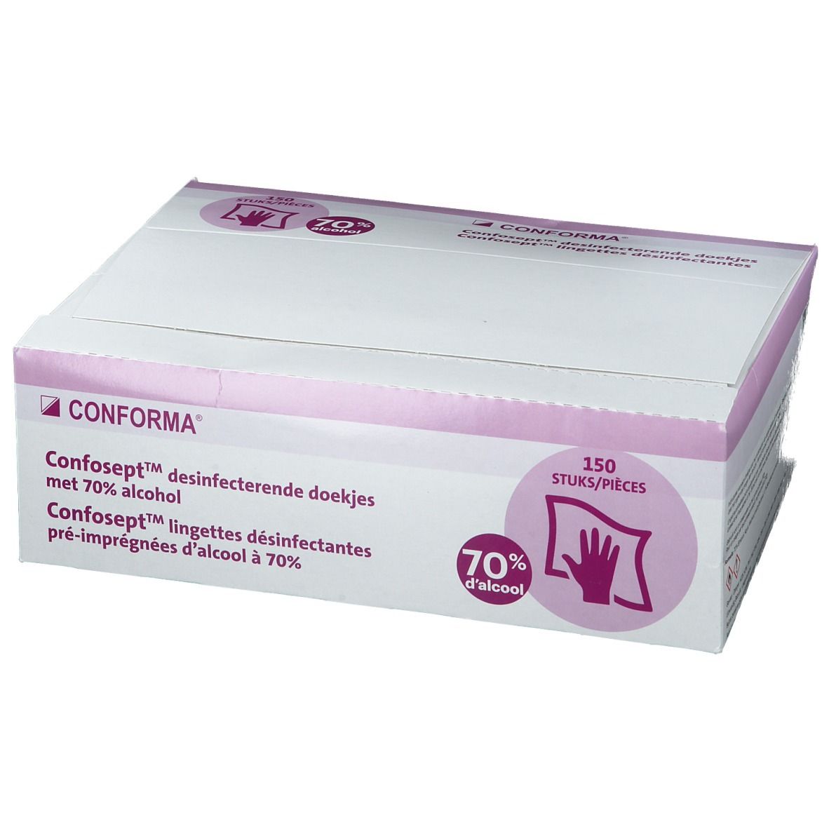 Confosept Desinfecterende Doekjes 70% Alcohol - Fagron 150st