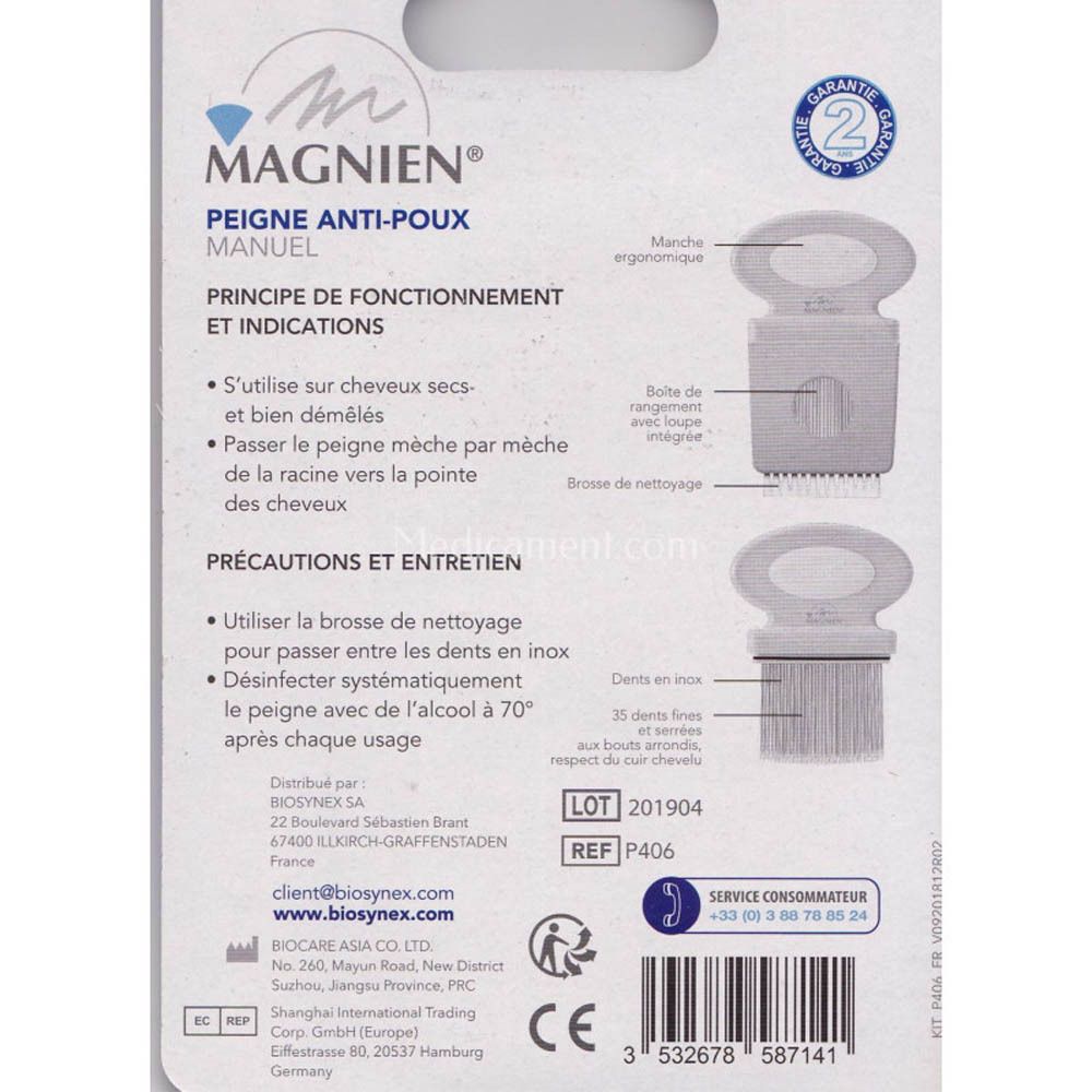 Magnien Peigne Anti-Poux Manuel