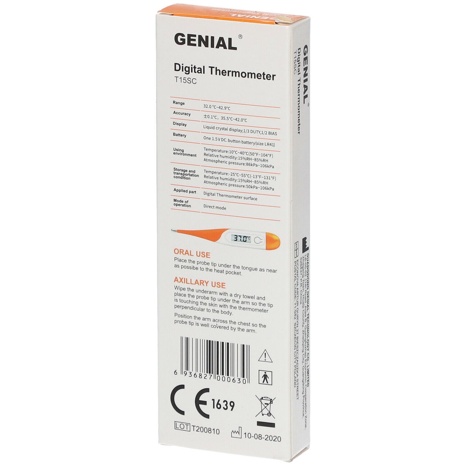 Thermomètre Électronique T15SC Pointe Flexible Genial