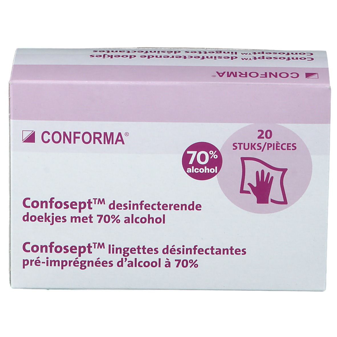 Confosept Desinfecterende Doekjes 70% Alcohol - ACA