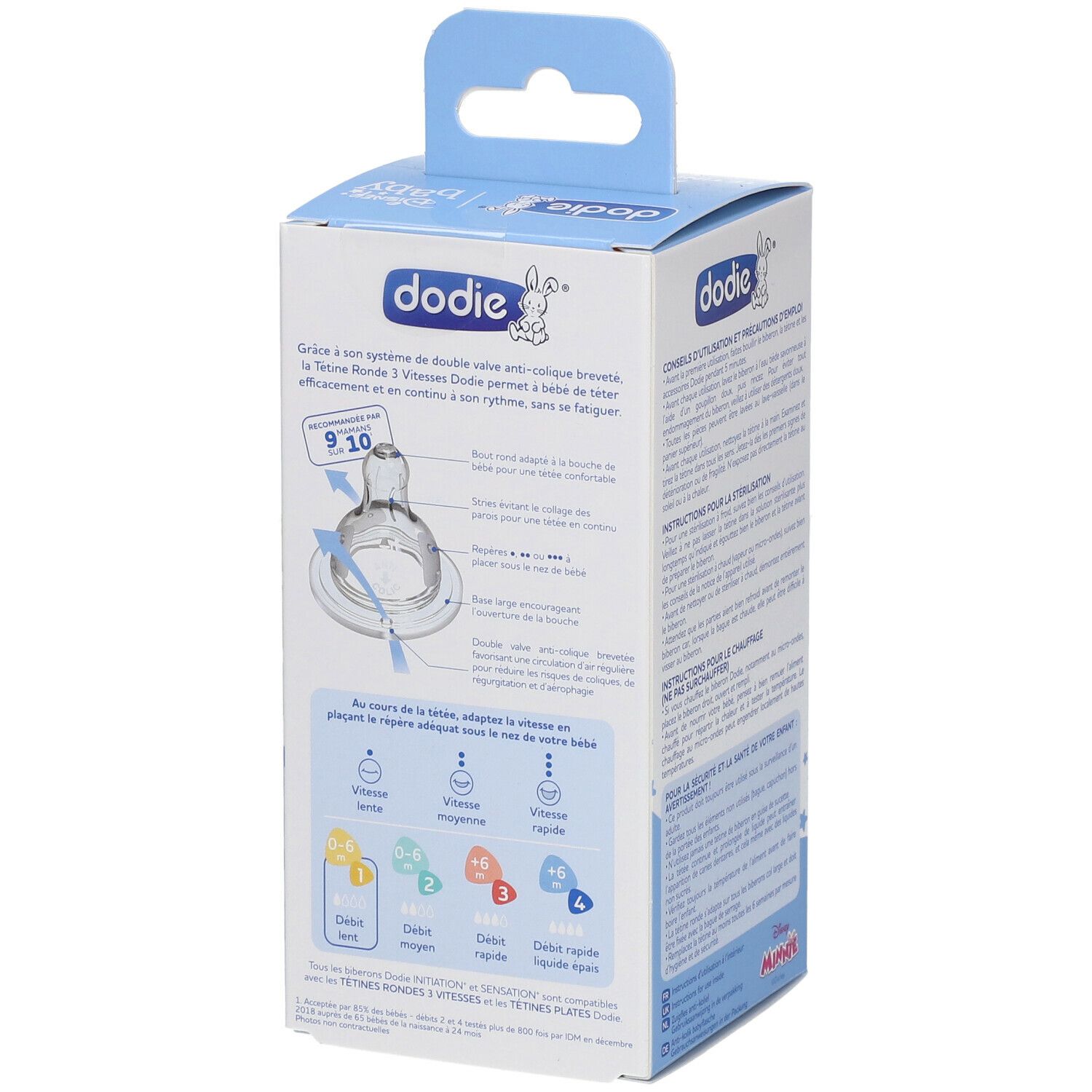 Dodie® Initiation+ Anti-Colique Zuigfles Minnie Roze 0-6 Maanden 150ml