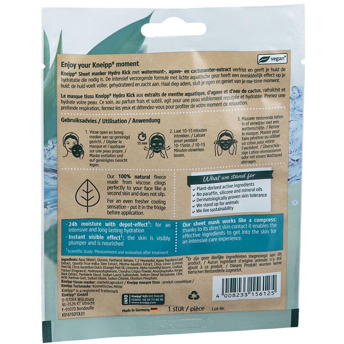 Kneipp Sheet Mask Hydro Kick