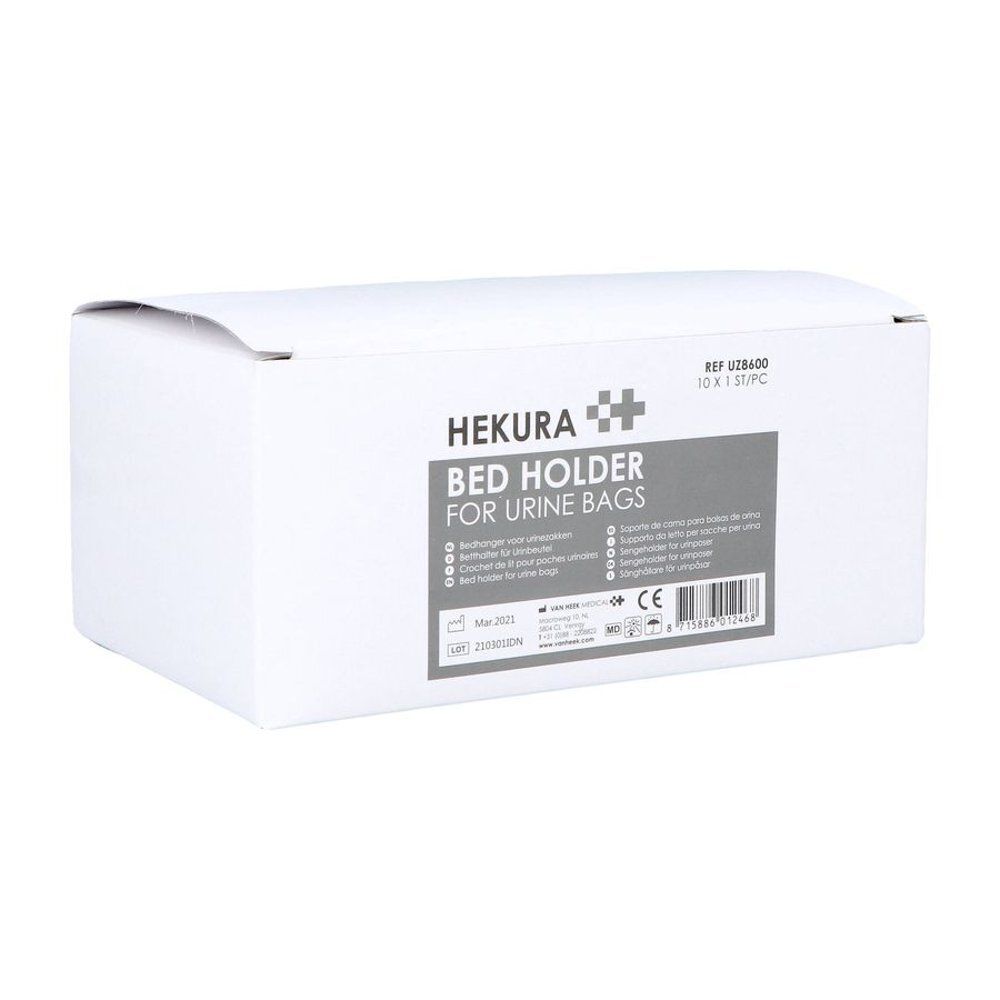 Verpakking voor bed urinezakhouder, merk Hekura, 10x1 stuk.