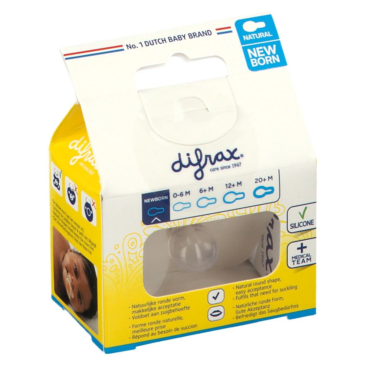 Difrax Fopspeen Natural Spring Newborn