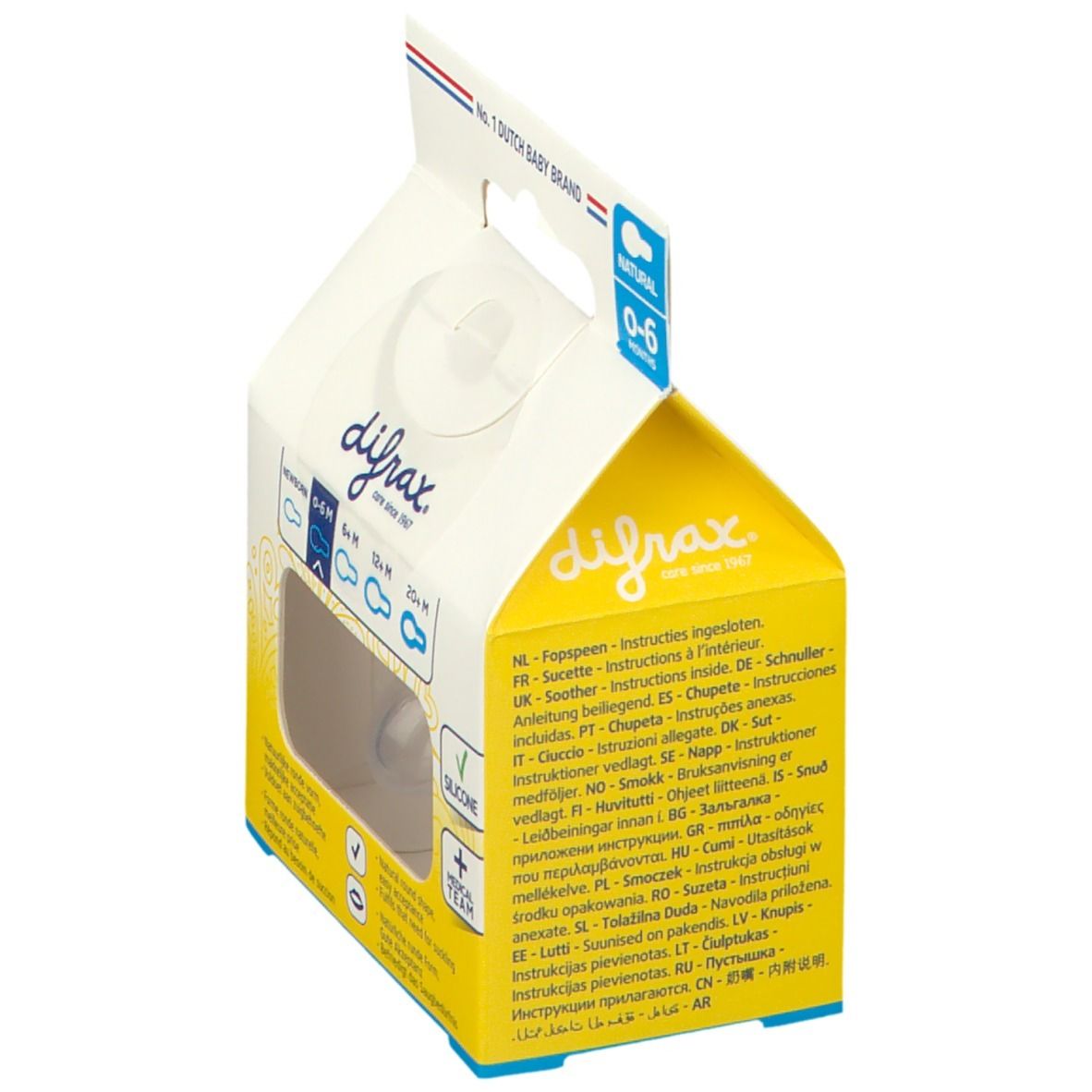 Difrax Fopspeen Natural Beach 0-6 Maanden