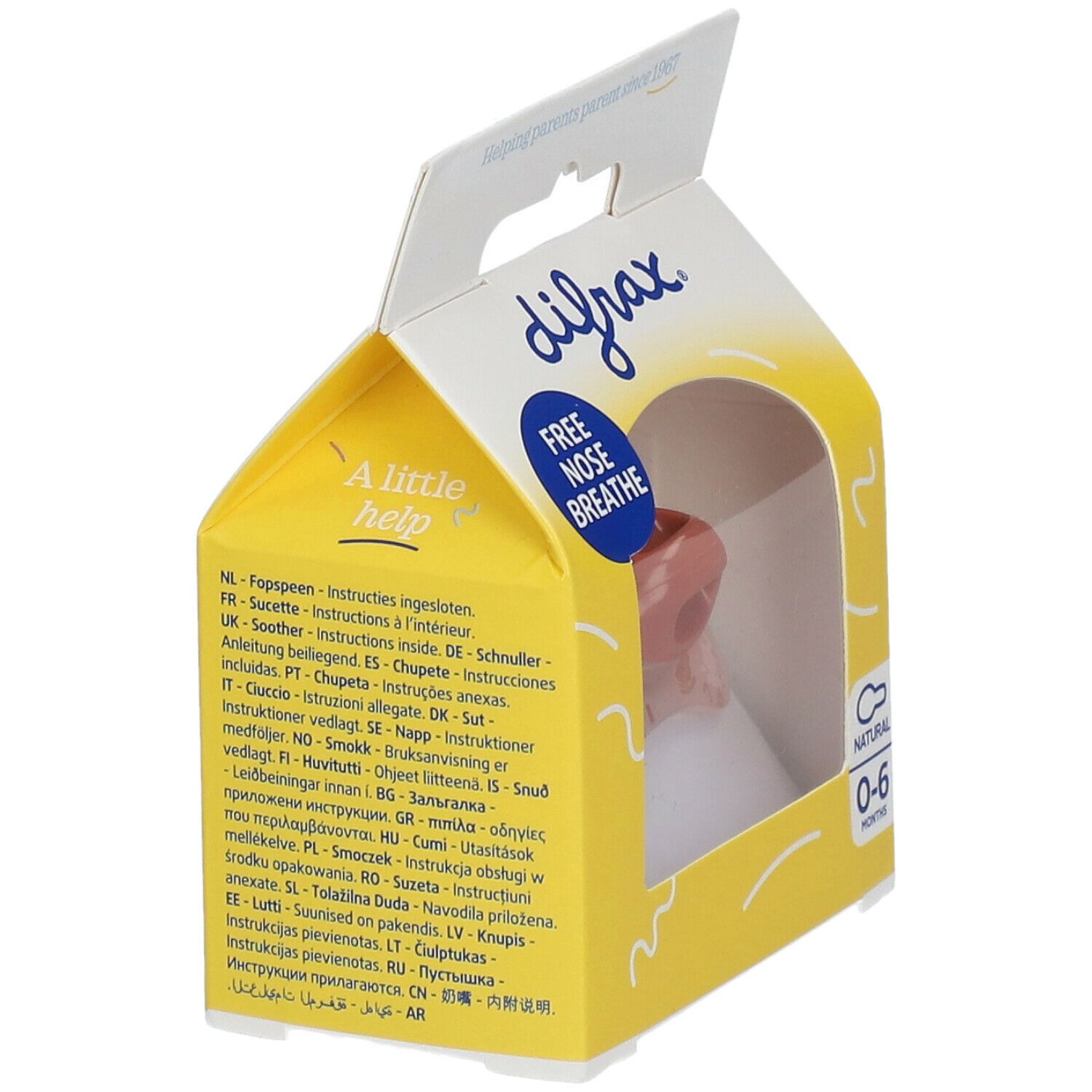 Difrax Fopspeen Natural Birds 0-6 Maanden