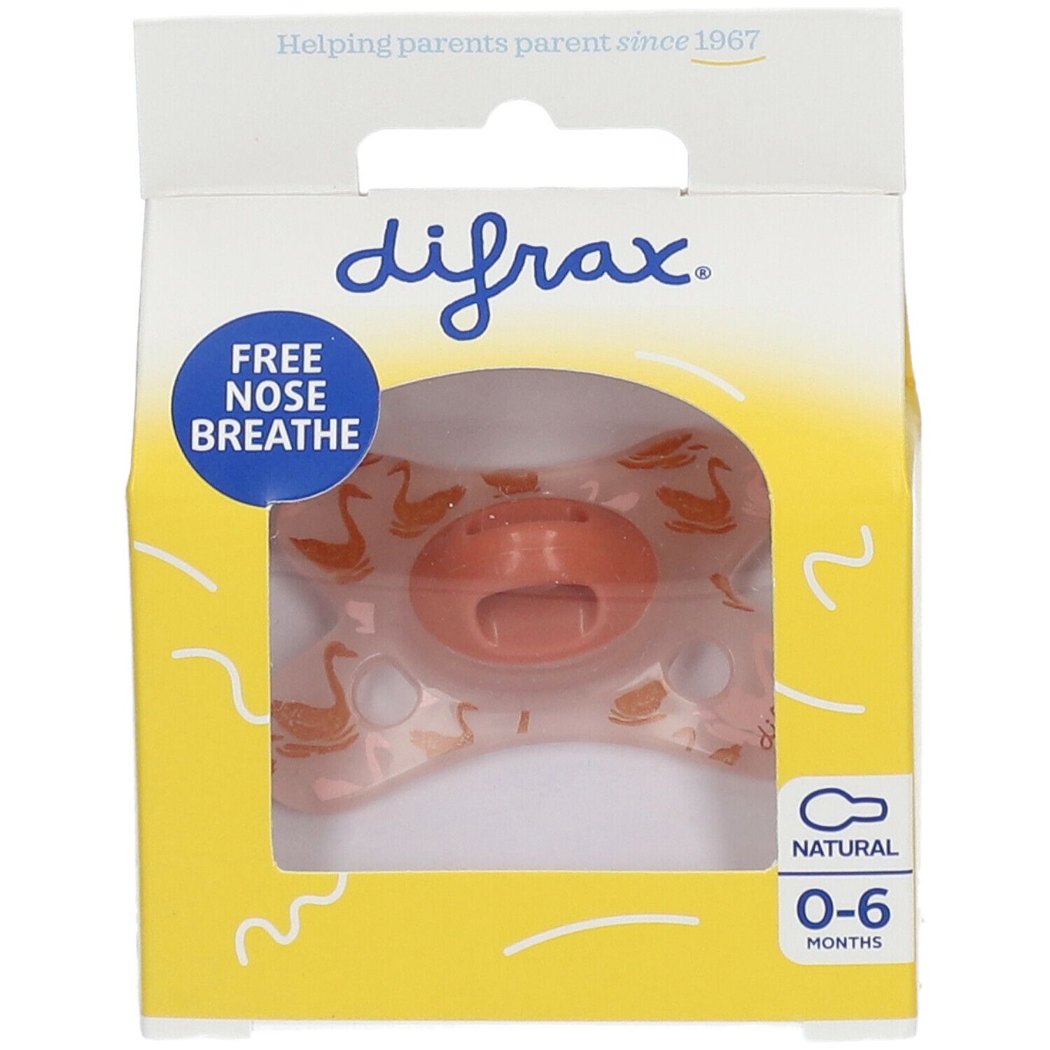 Difrax Fopspeen Natural Birds 0-6 Maanden