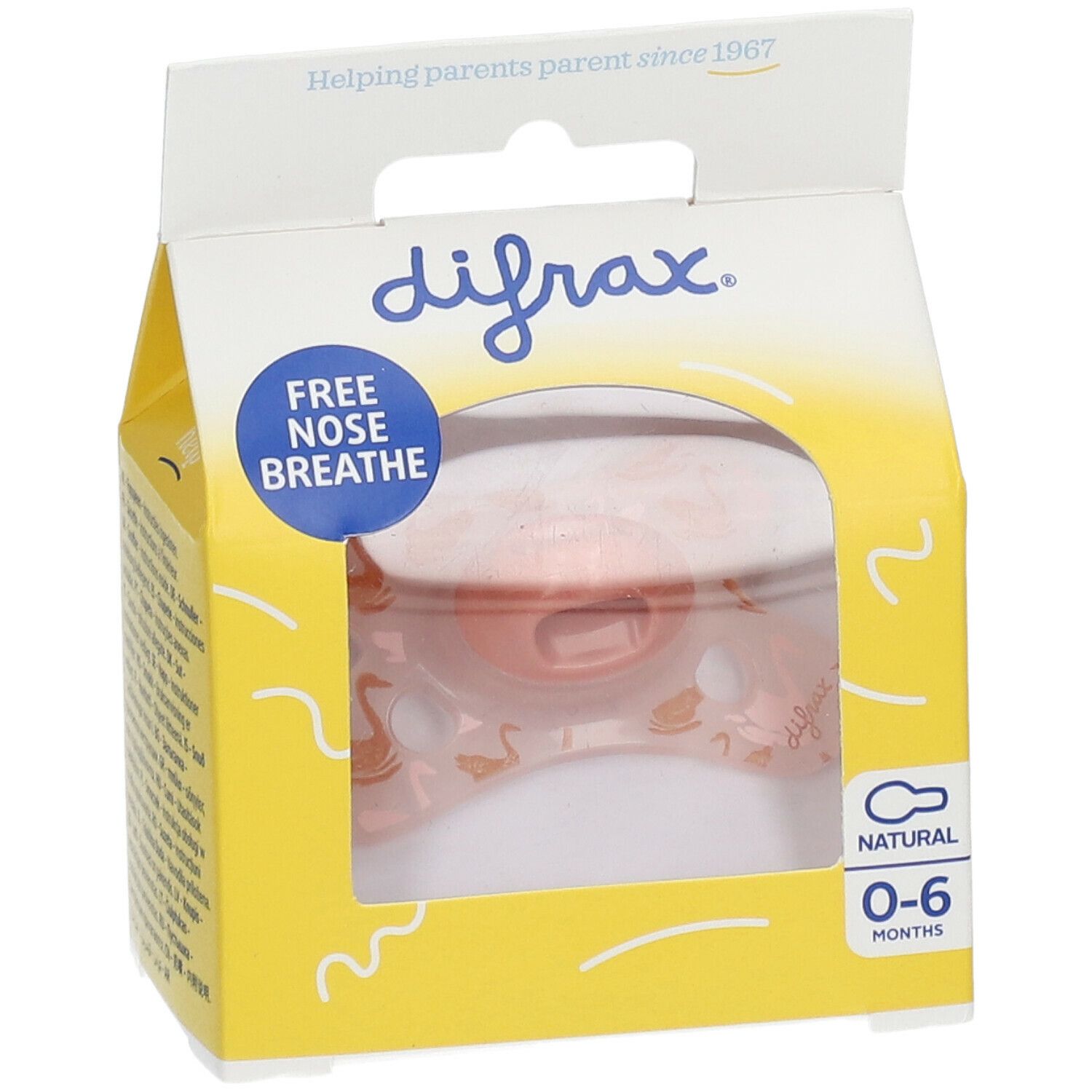 Difrax Fopspeen Natural Birds 0-6 Maanden