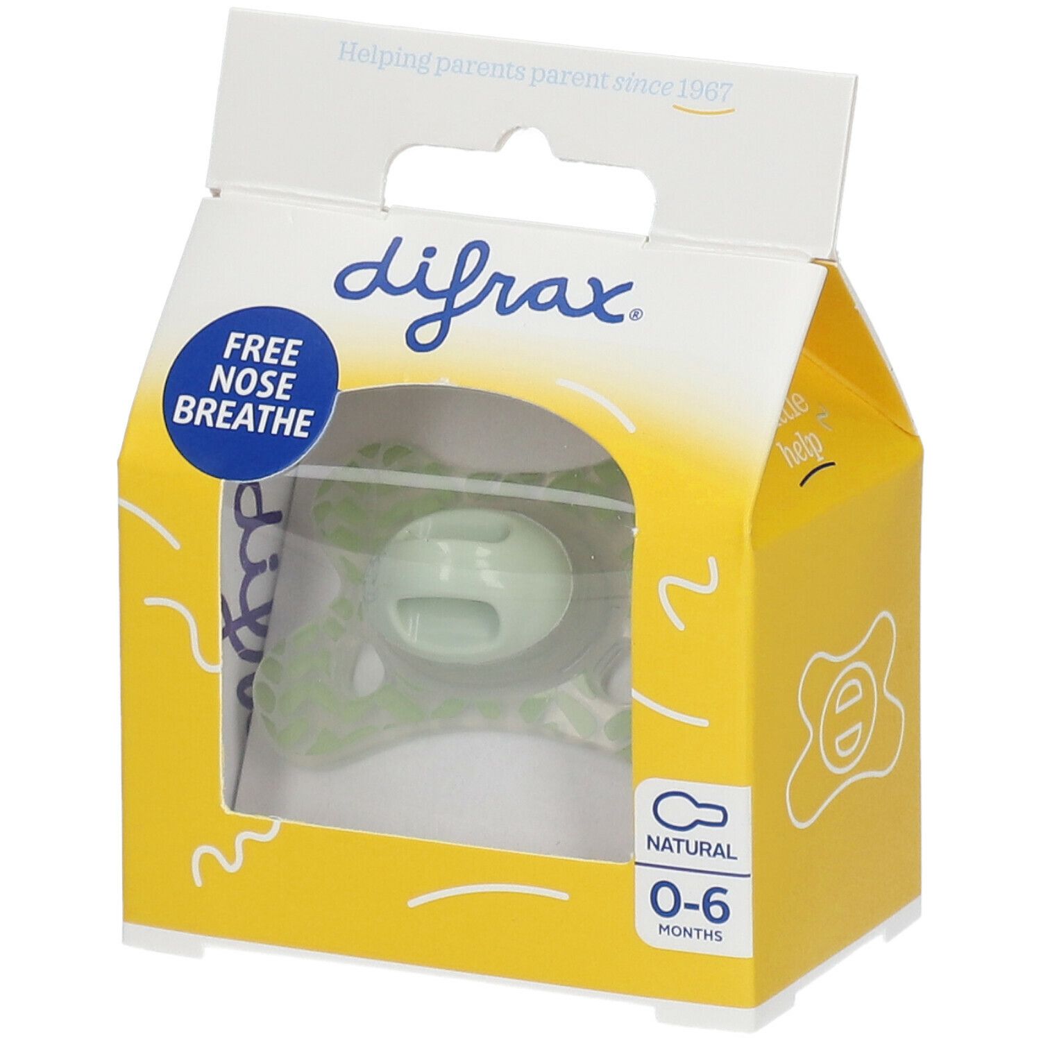 Difrax Fopspeen Natural Bamboo 0-6 Maanden