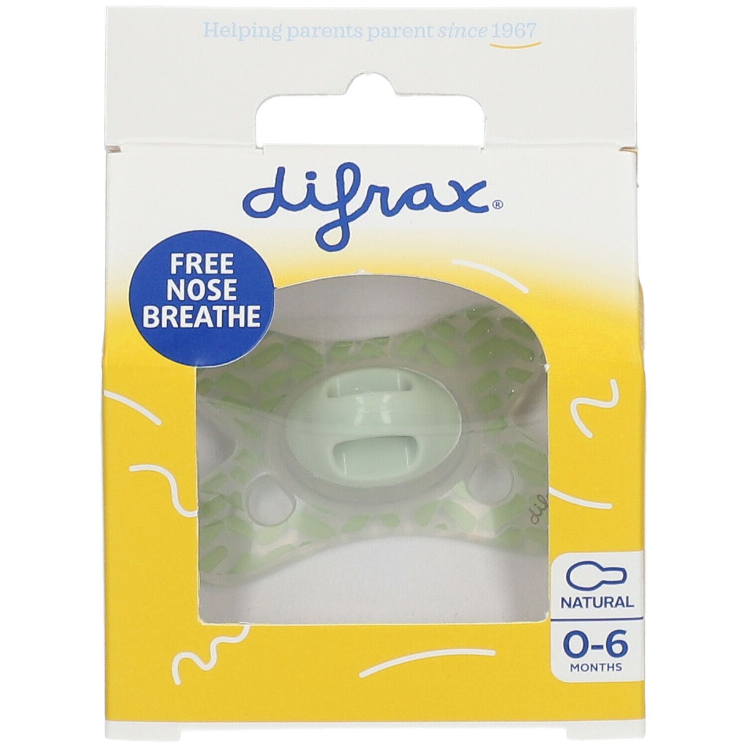 Difrax Fopspeen Natural Bamboo 0-6 Maanden