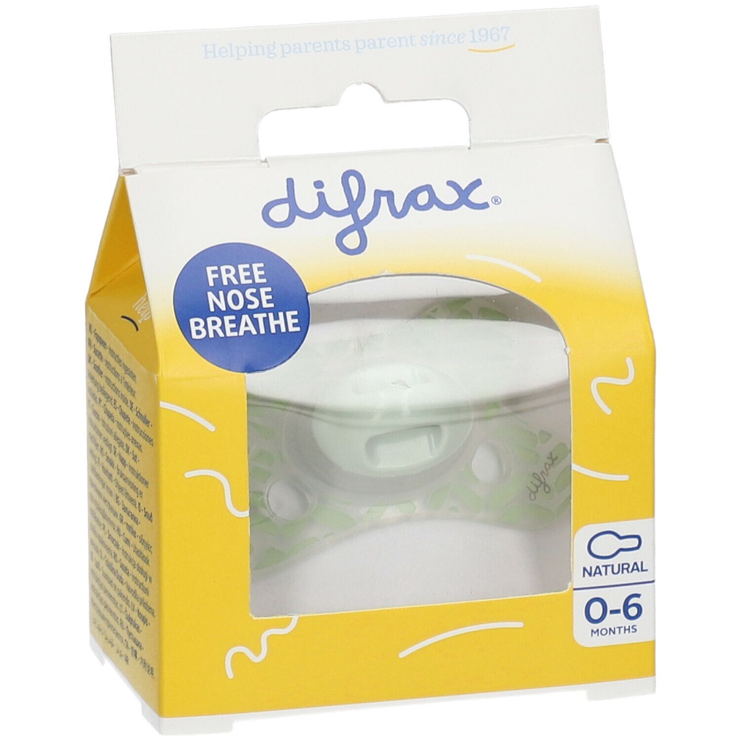 Difrax Fopspeen Natural Bamboo 0-6 Maanden
