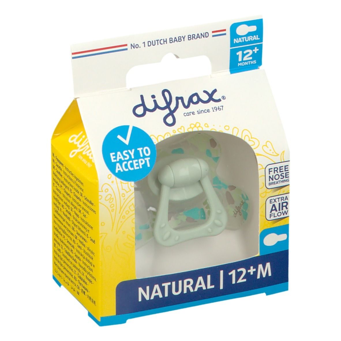 Difrax Fopspeen Natural Rocks 12 Maanden+