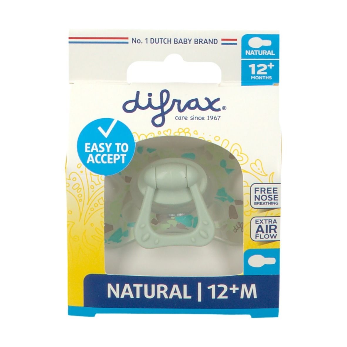 Difrax Fopspeen Natural Rocks 12 Maanden+
