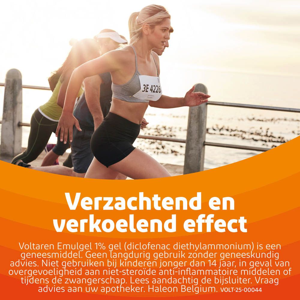 Hardlopers. Tekst: Verzachtend en verkoelend effect.