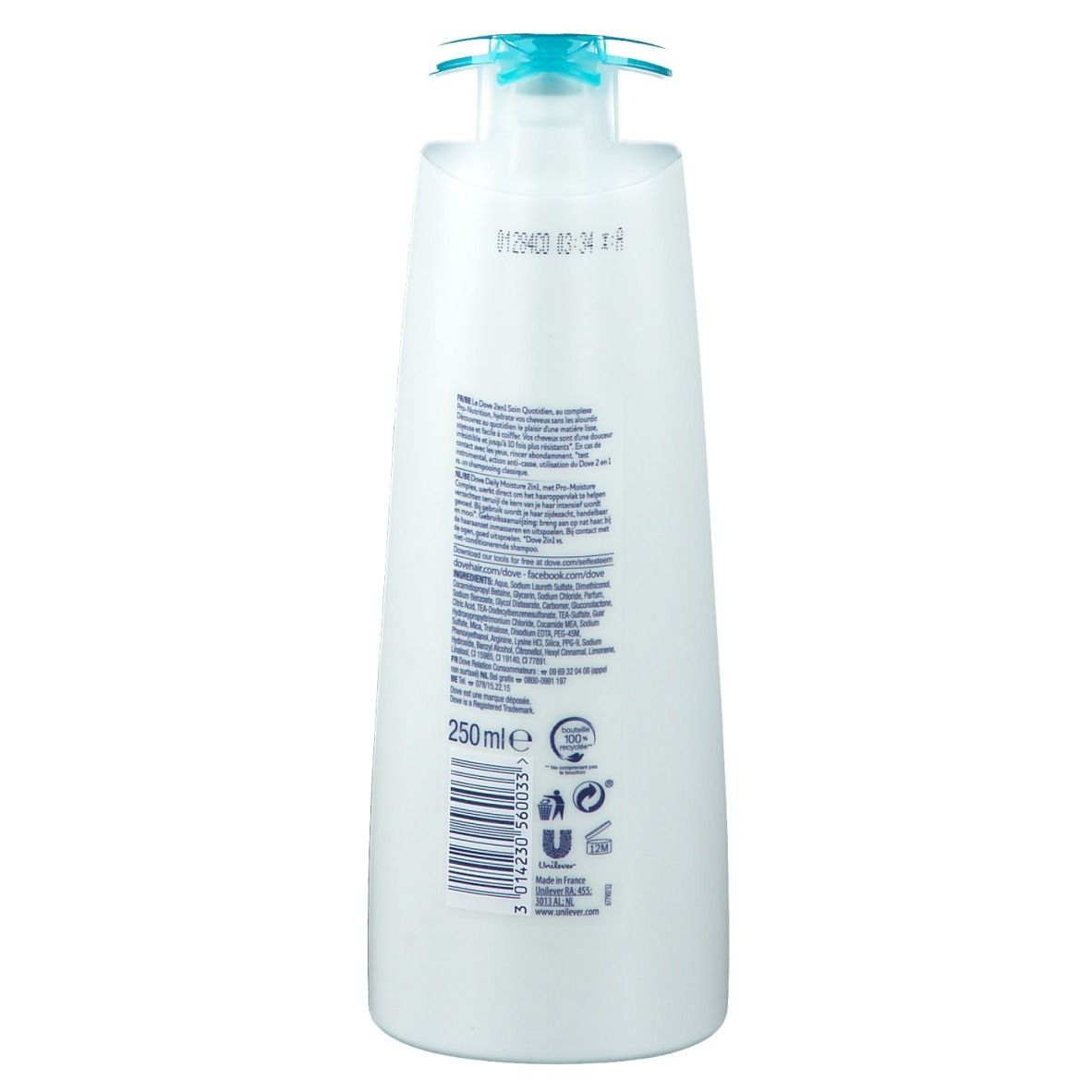 Dove Nutritive Solutions Daily Moisture Shampooing 2-en-1 Cheveux Normaux à Secs