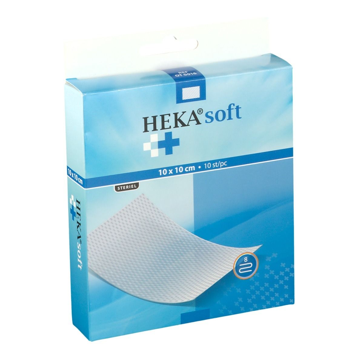 Hekasoft Kompres Niet-Geweven Steriel 8-Lagig 10x10cm