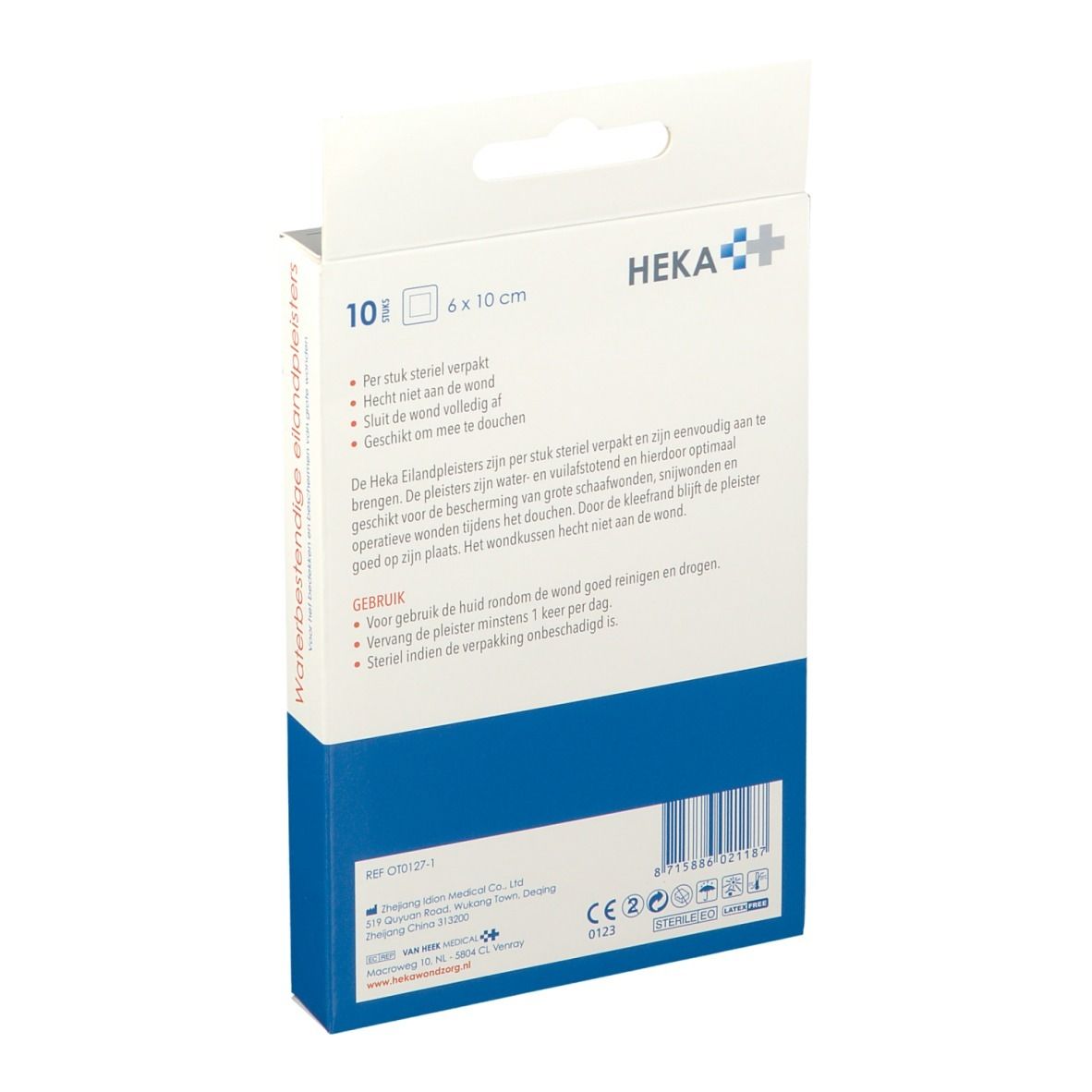 Hekaplast Border Transparant Waterproof 6x10cm