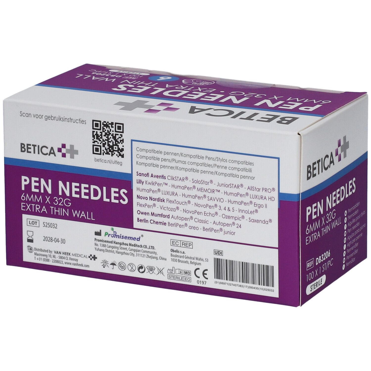 Betica Pen Needles 6mm 32g DB3206