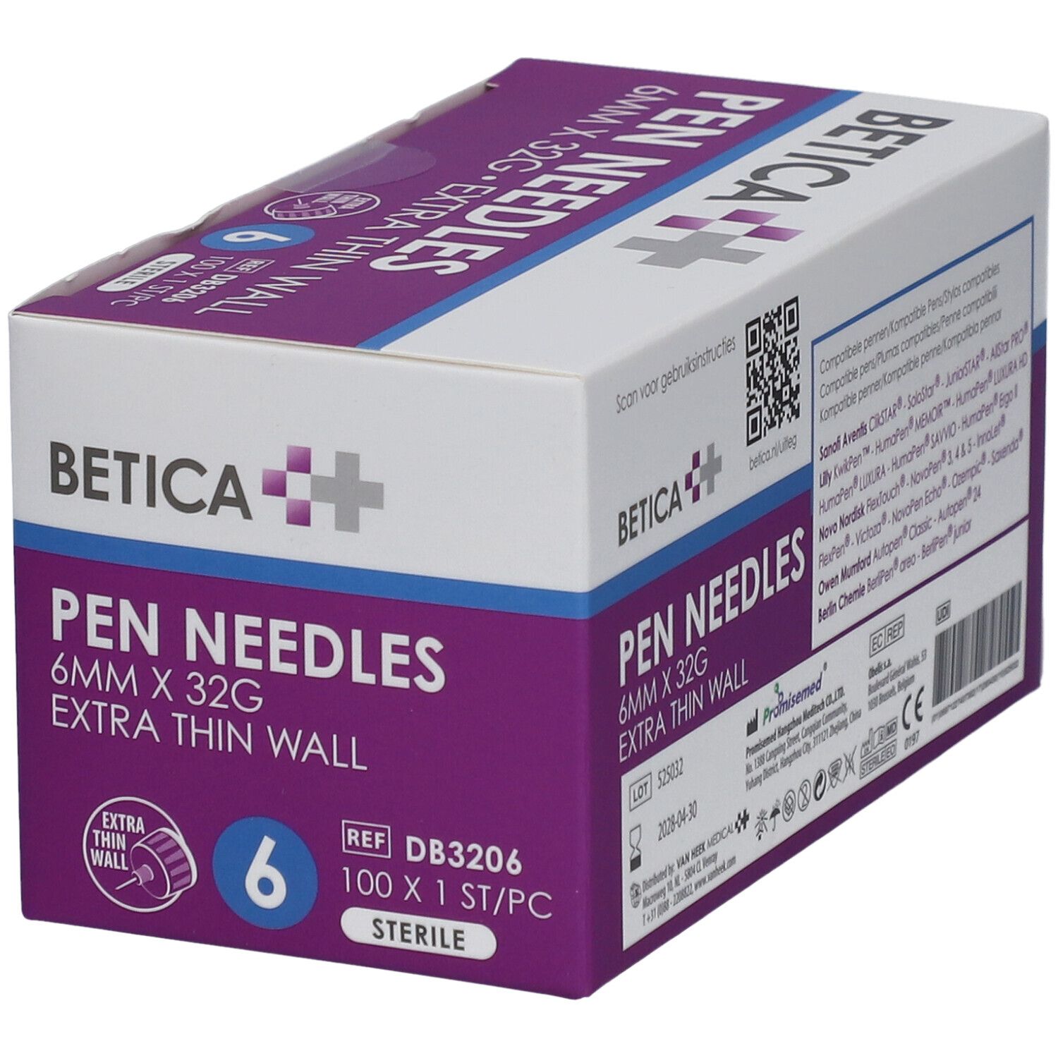 Betica Pen Needles 6mm 32g DB3206