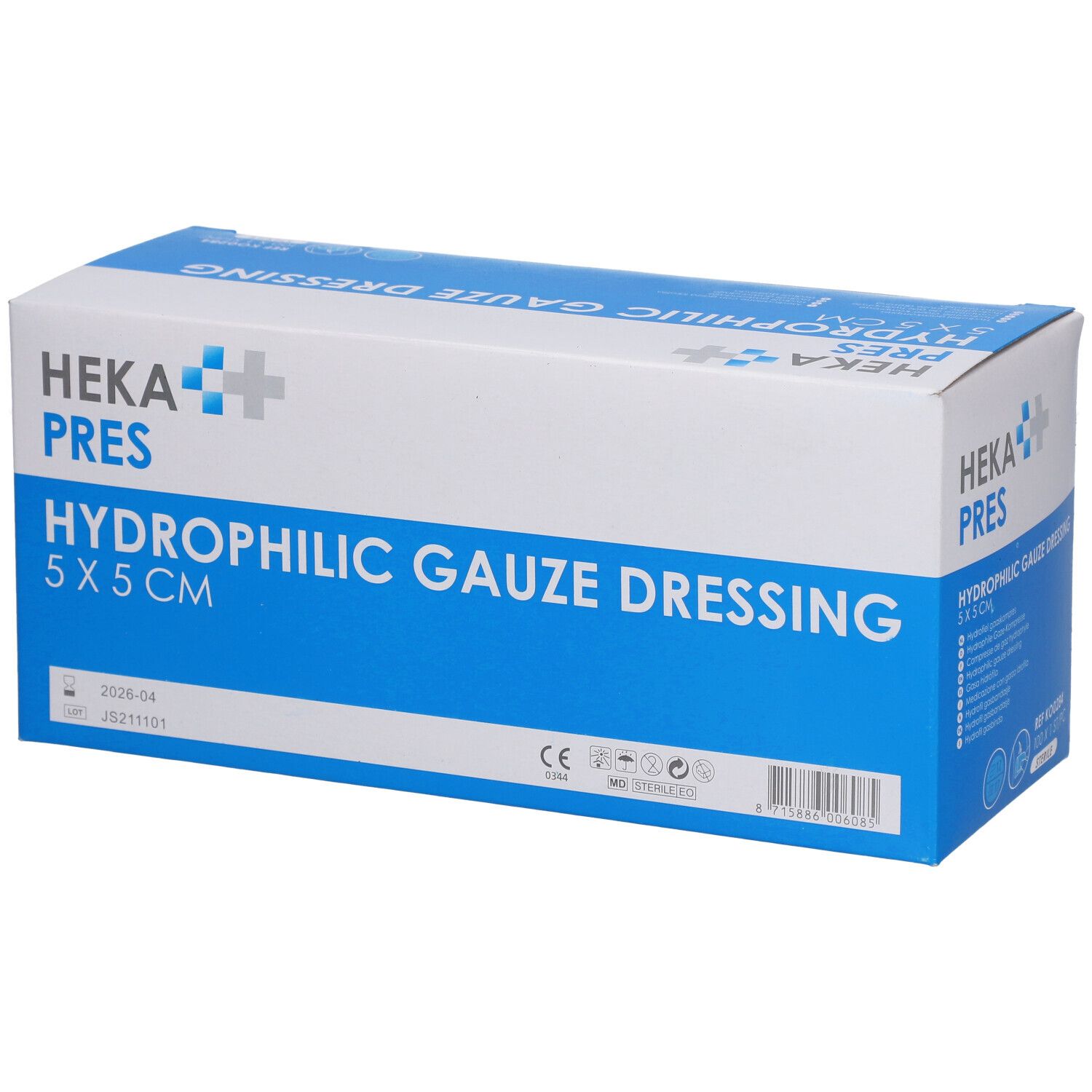 Hekapres Compresse de Gaze Hydrofile Stérile 5x5cm 12l