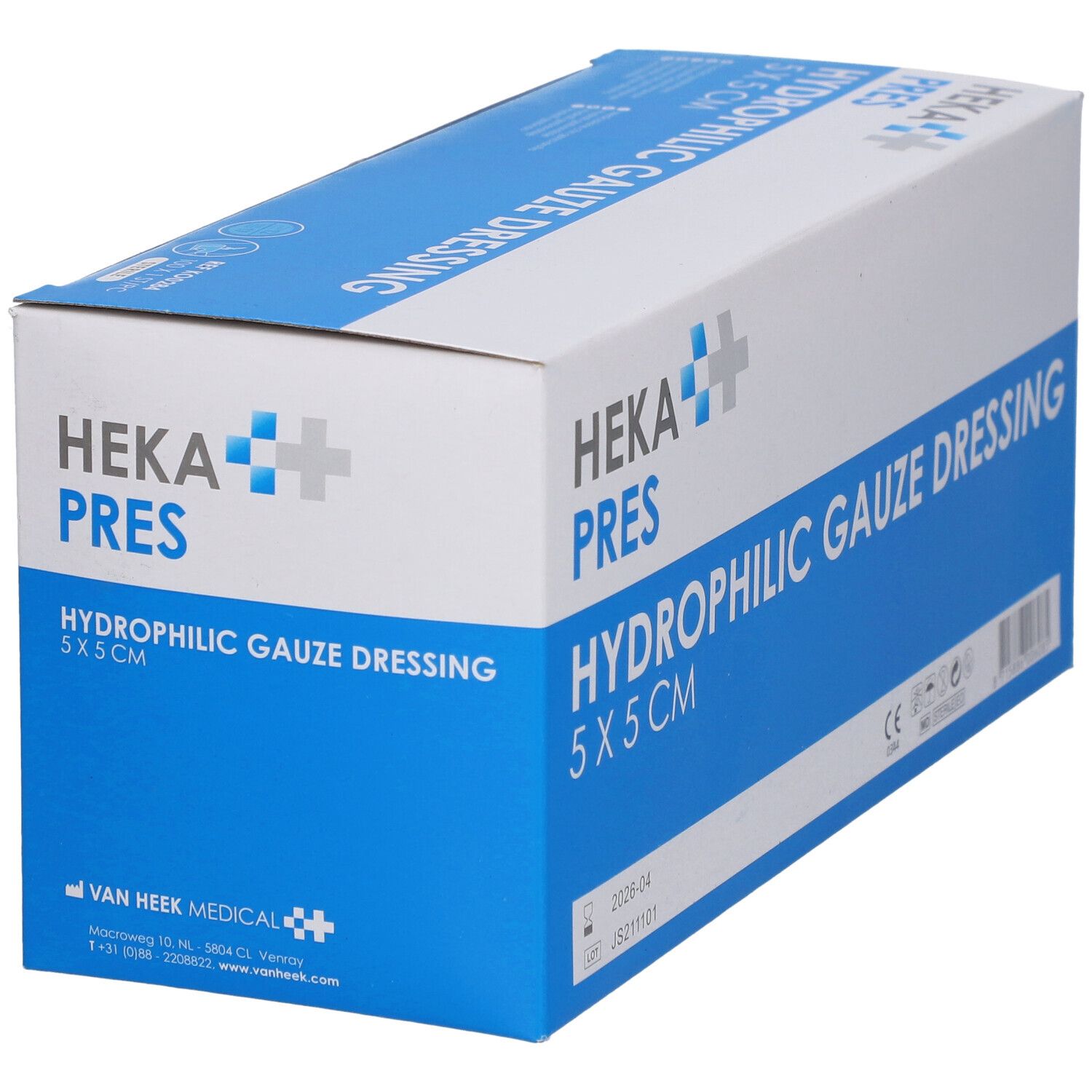 Hekapres Compresse de Gaze Hydrofile Stérile 5x5cm 12l