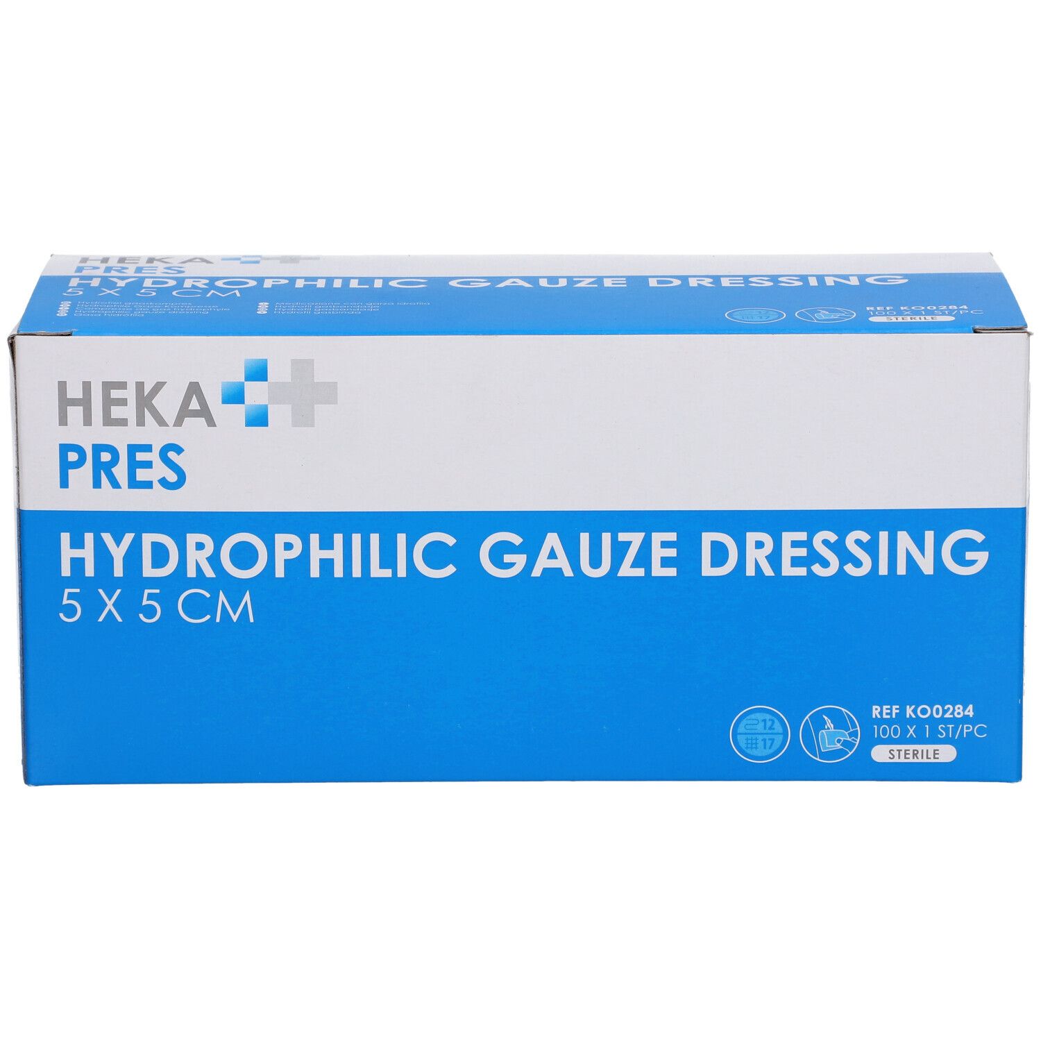 Hekapres Compresse de Gaze Hydrofile Stérile 5x5cm 12l