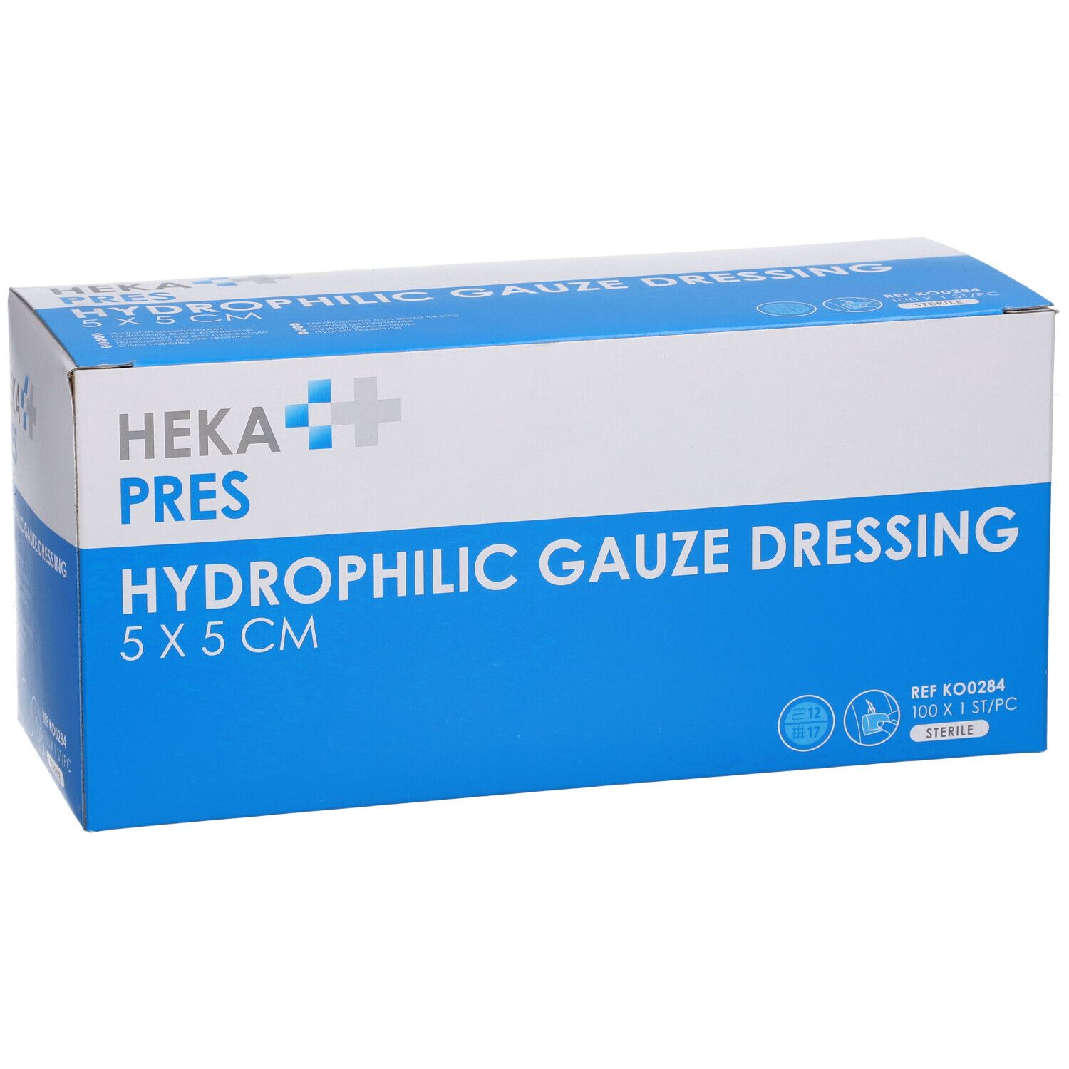 Hekapres Compresse de Gaze Hydrofile Stérile 5x5cm 12l