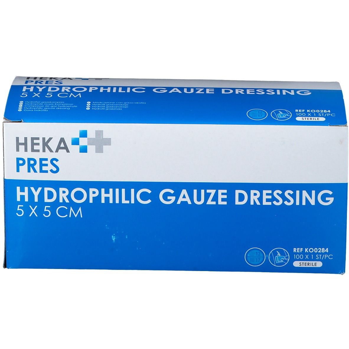 Hekapres Compresse de Gaze Hydrofile Stérile 5x5cm 12l