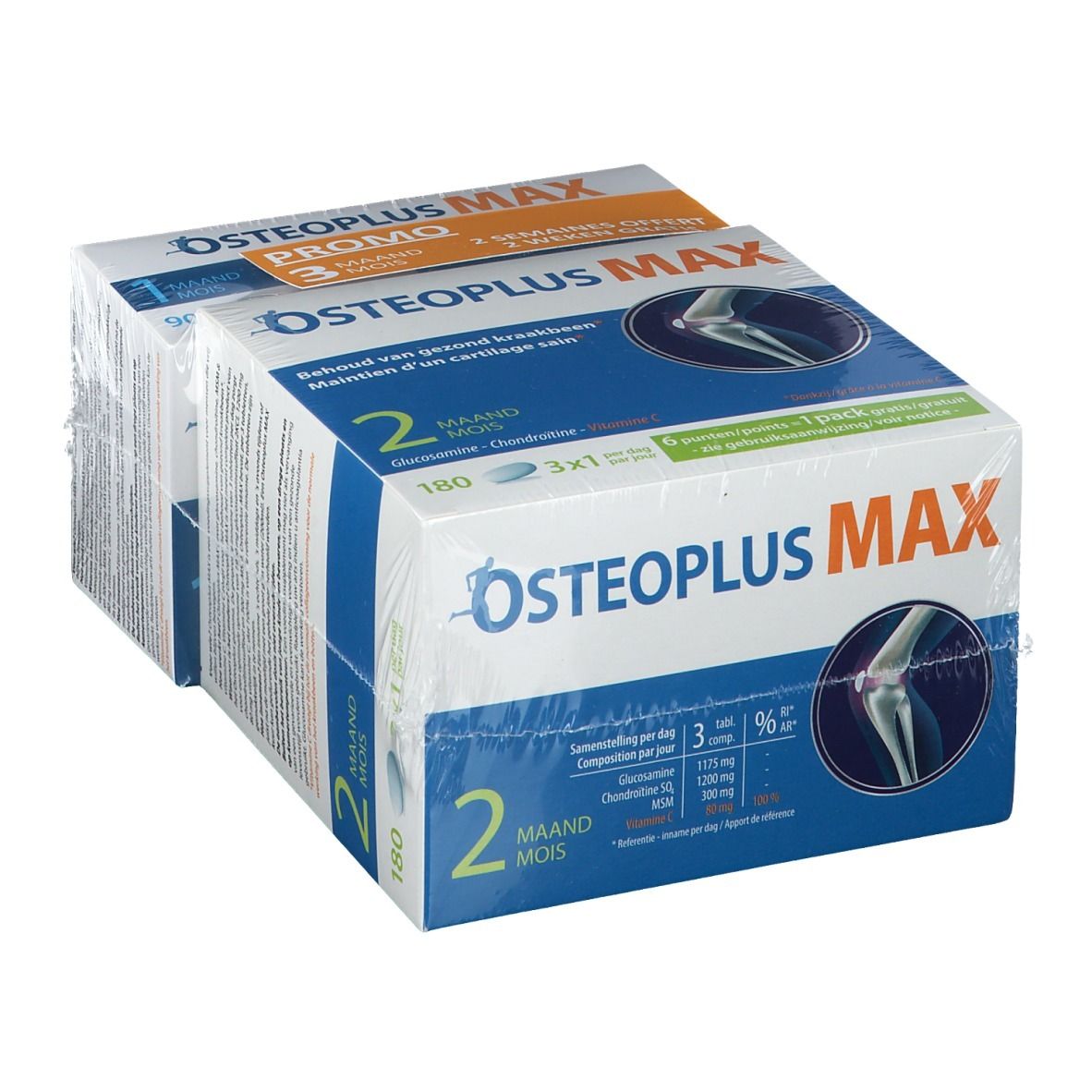 Osteoplus Max 3 Maanden waarvan 2 Weken GRATIS - Vitamine C voor De Instandhouding van Normaal Kraakbeen