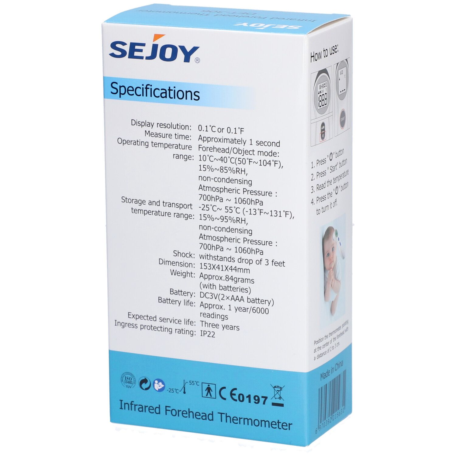 Eureka Pharma Sejoy No-Contact Thermometre