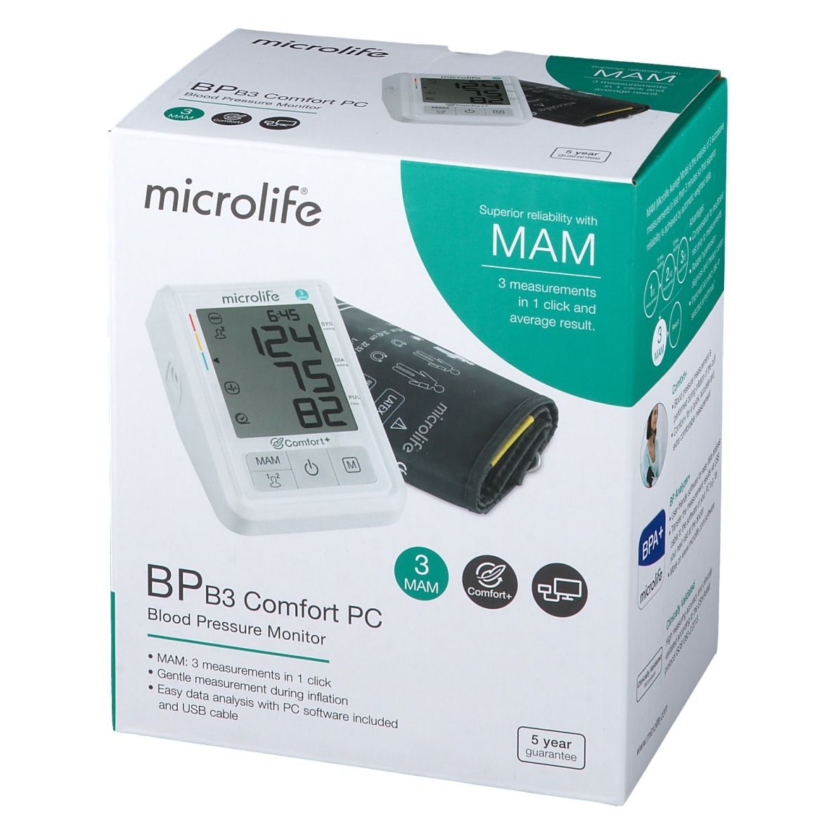 Microlife BP B3 Comfort PC Bloeddrukmeter