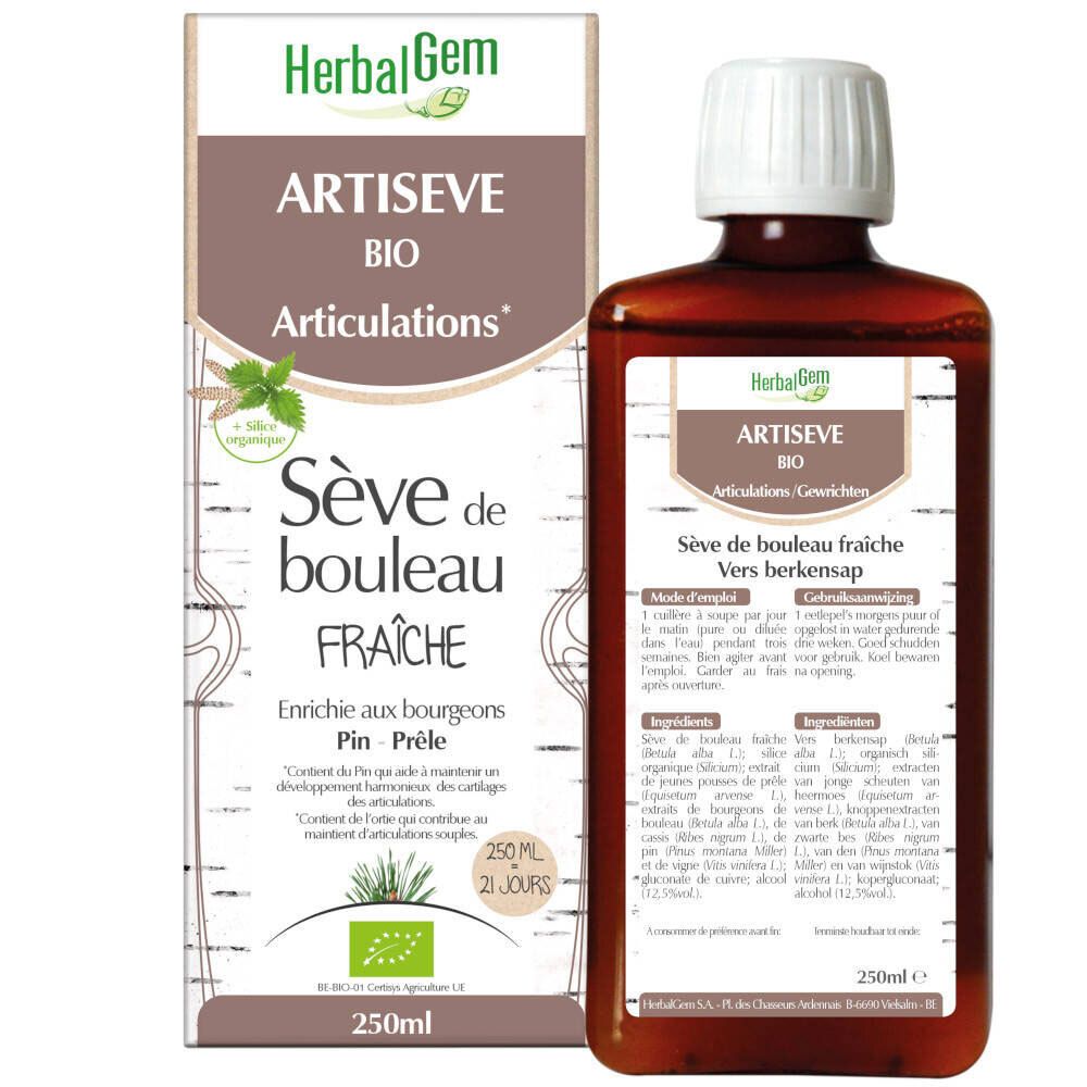 HerbalGem Artiseve Sève de Bouleau Fraîche