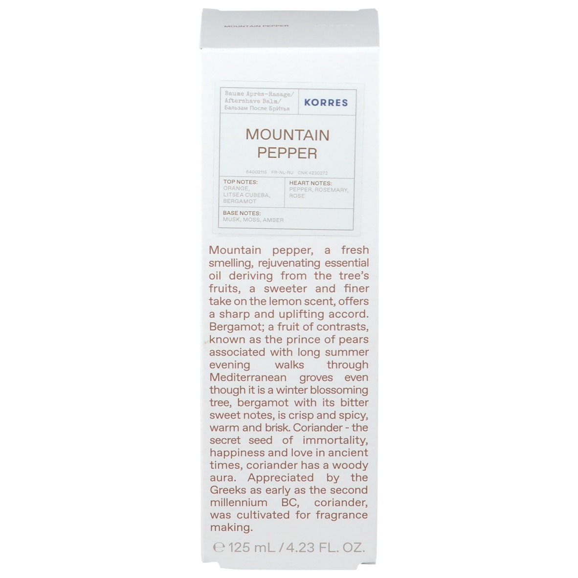 Korres KB Aftershave Balsem Mountain Pepper