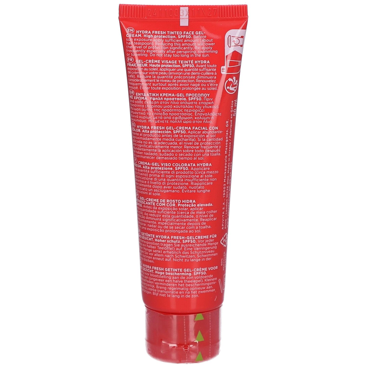Apivita Bee Sun Safe Anti-Spot & Anti-Age Defense Tinted Face Cream SPF50