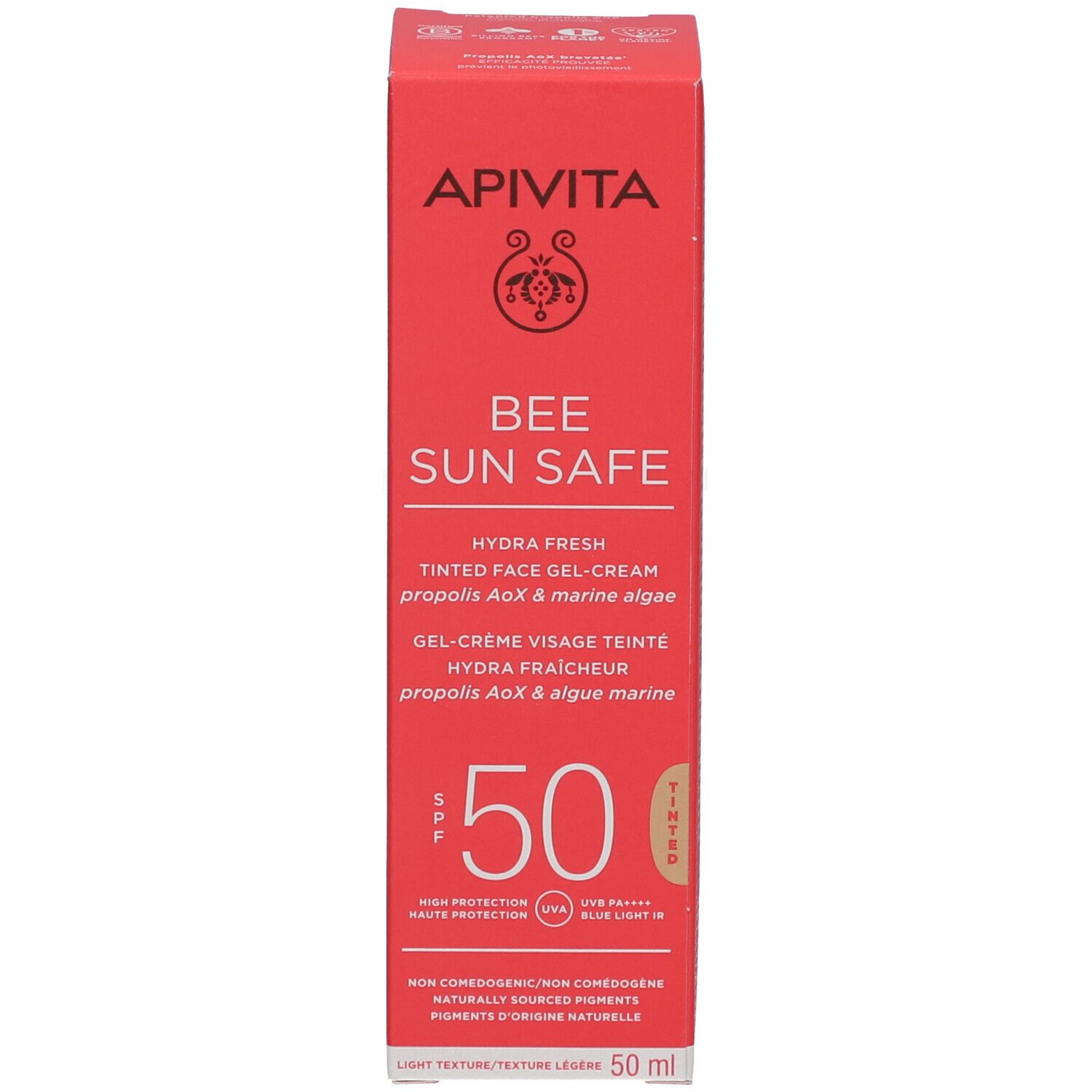 Apivita Bee Sun Safe Anti-Spot & Anti-Age Defense Tinted Face Cream SPF50