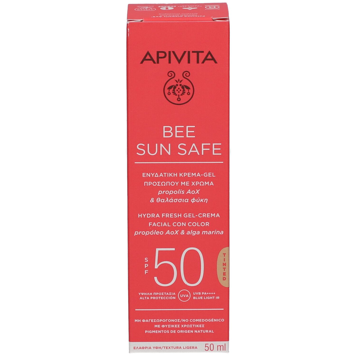 Apivita Bee Sun Safe Anti-Spot & Anti-Age Defense Tinted Face Cream SPF50