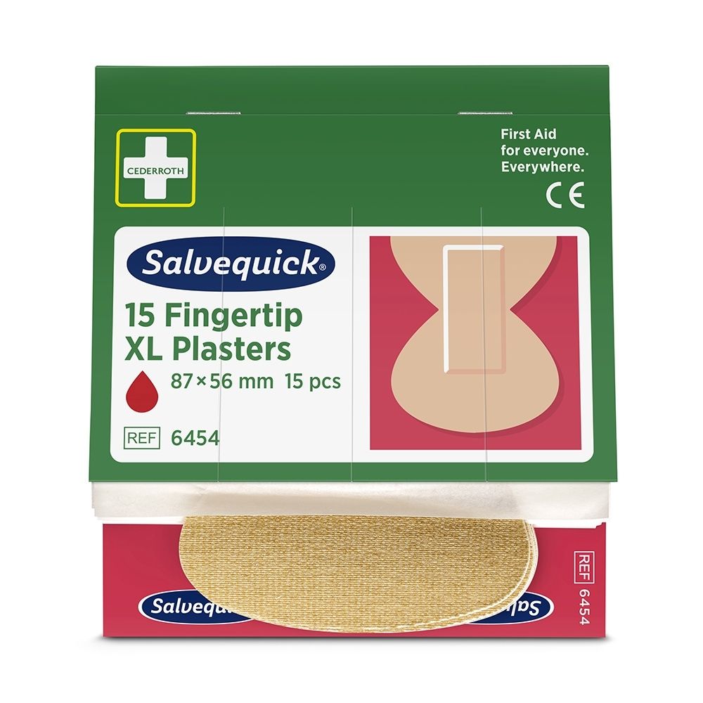 Salvequick XL vingerpleisters, 15 stuks.