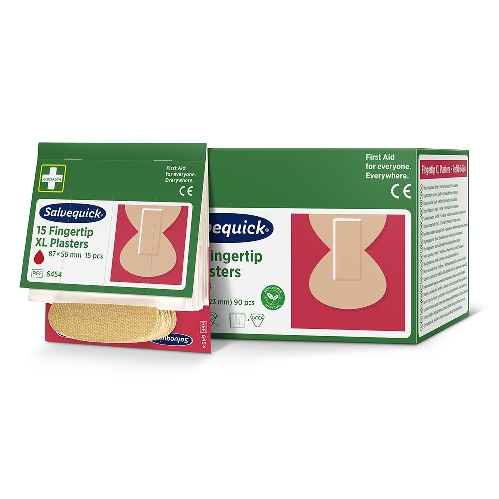 Cederroth Soft Foam Bandage Blue, 6 cm x 2 m, verpakking met instructies.