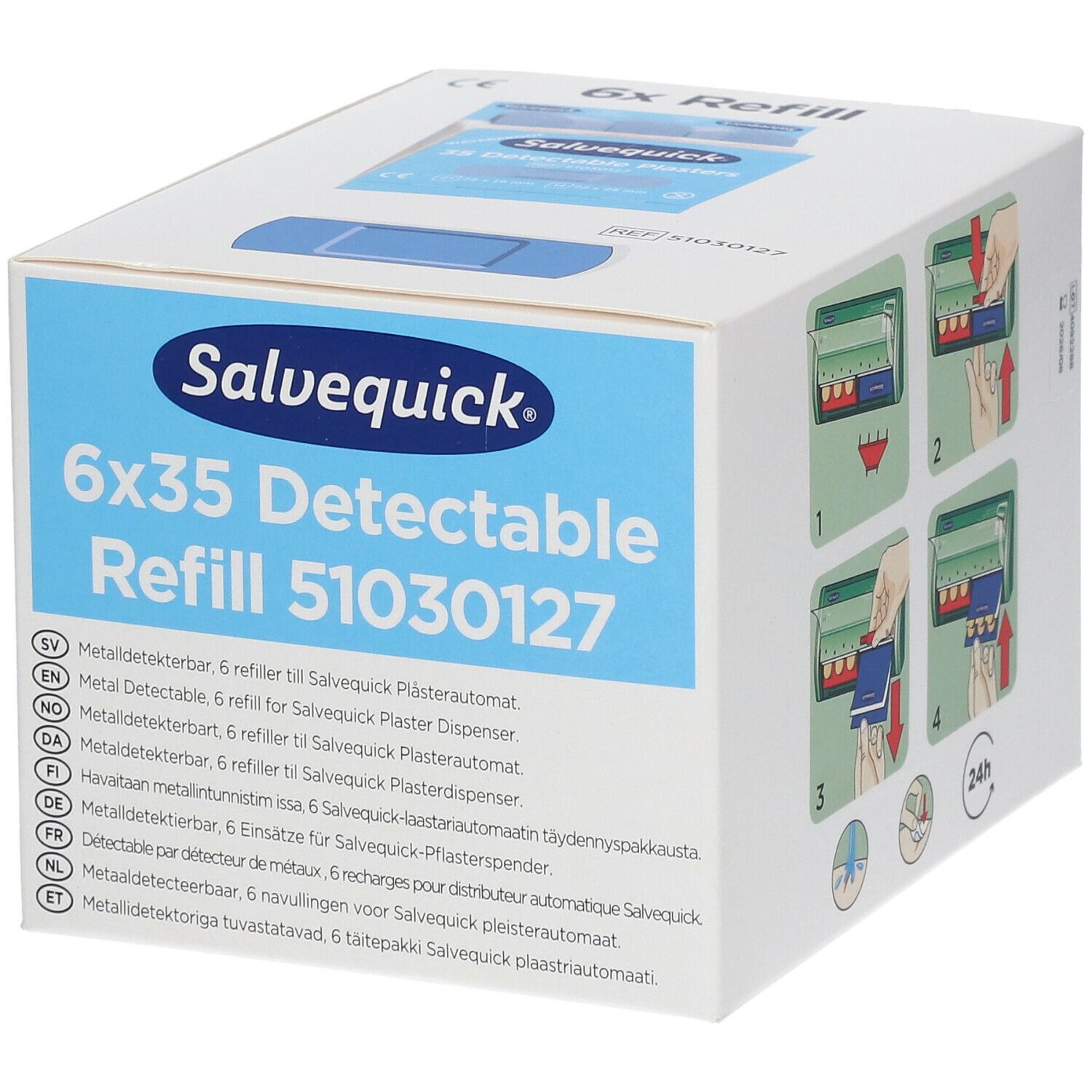 Salvequick® Pansements auto-adhésifs bleu